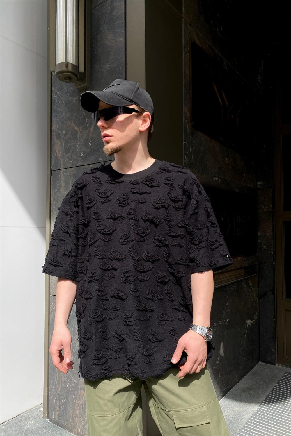 Premium Siyah Oversize Tshirt T576