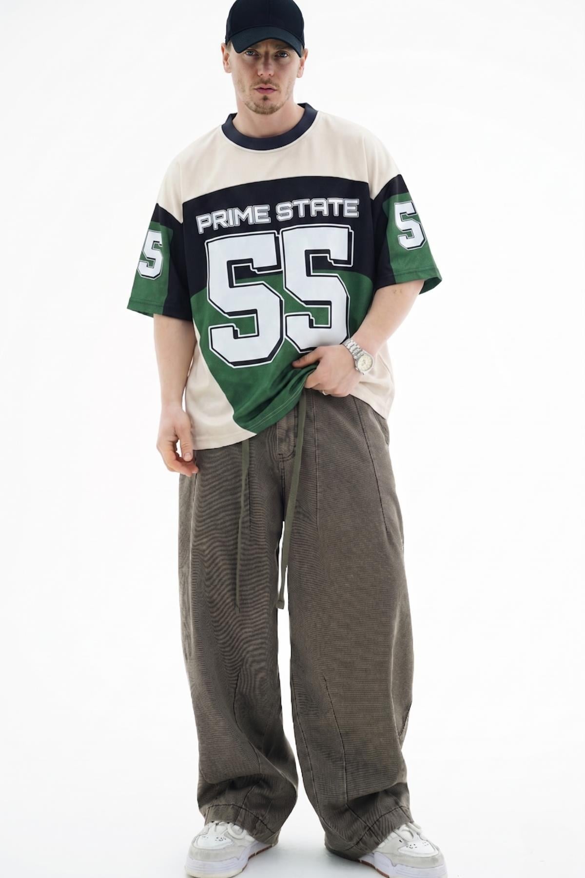 Prime Baskılı Oversize Forma Tshirt JC01 26Y194