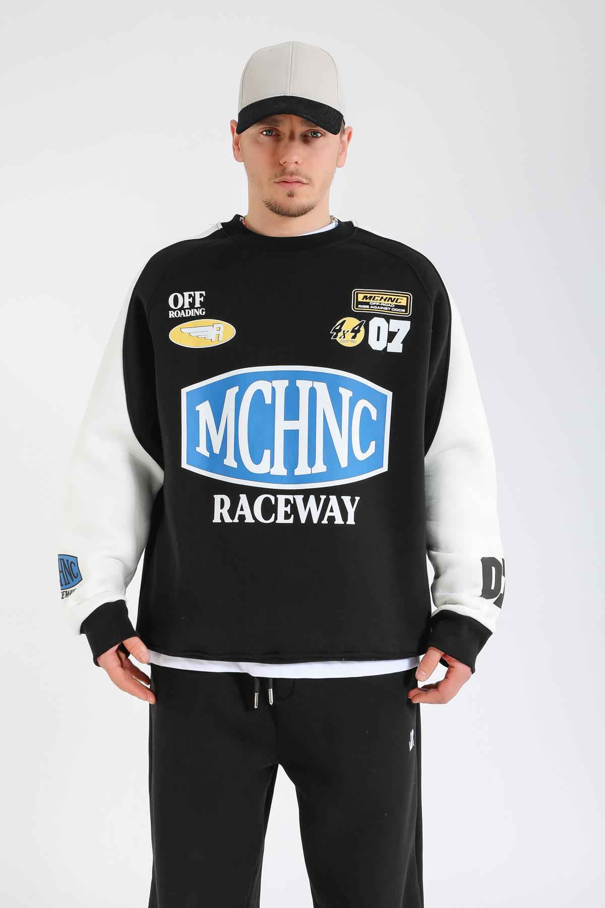 Raceway Siyah Oversize Sweatshirt SW1367