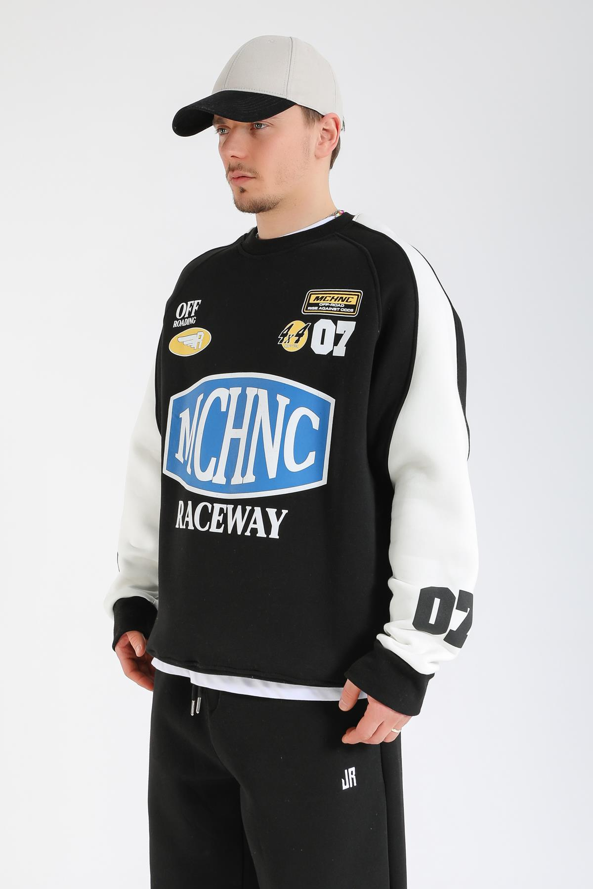 Raceway Siyah Oversize Sweatshirt SW1367
