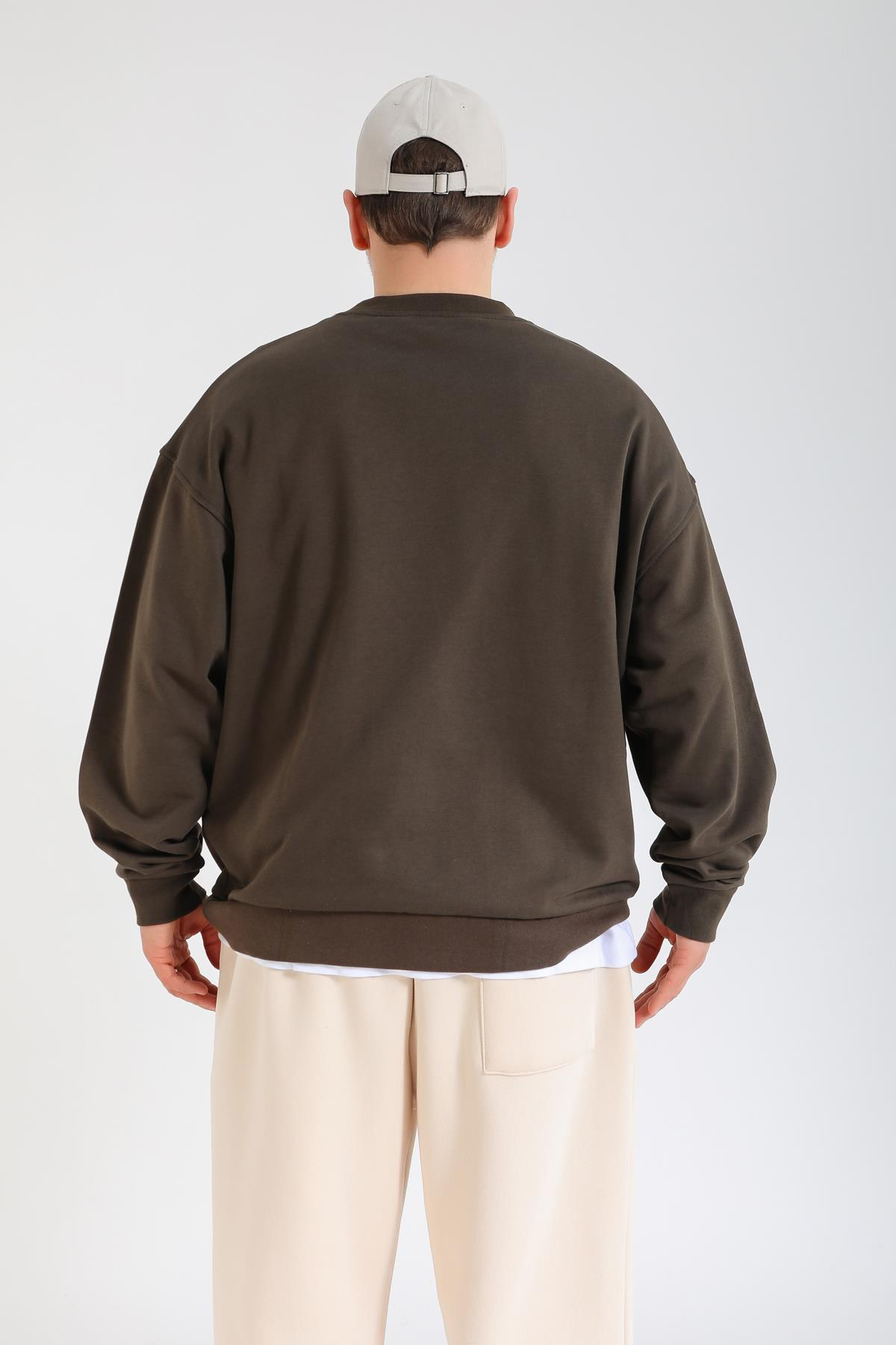 Reason Baskılı Oversize Sweatshirt SW1377
