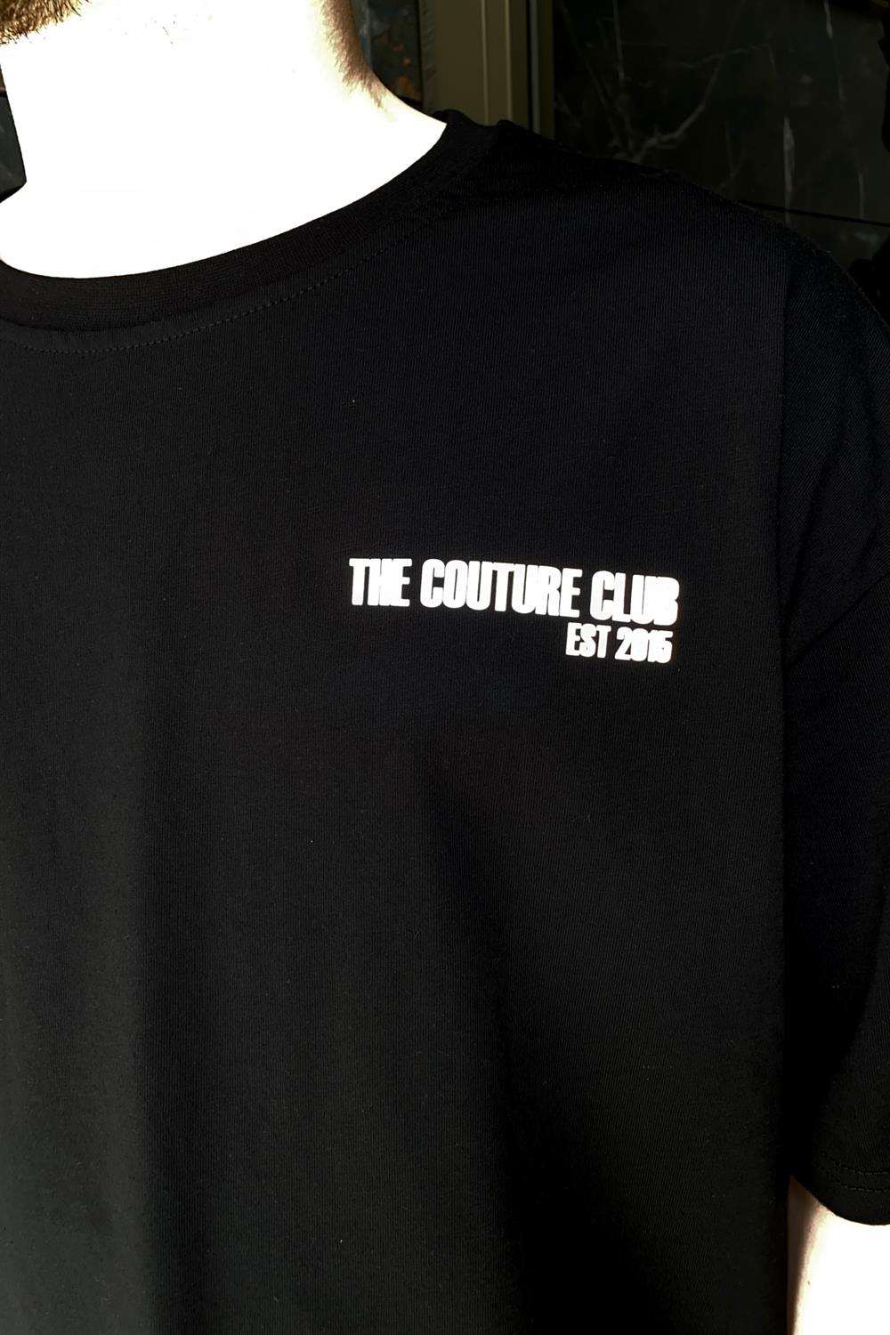 Reflektif Baskılı Couture Oversize Tshirt T578