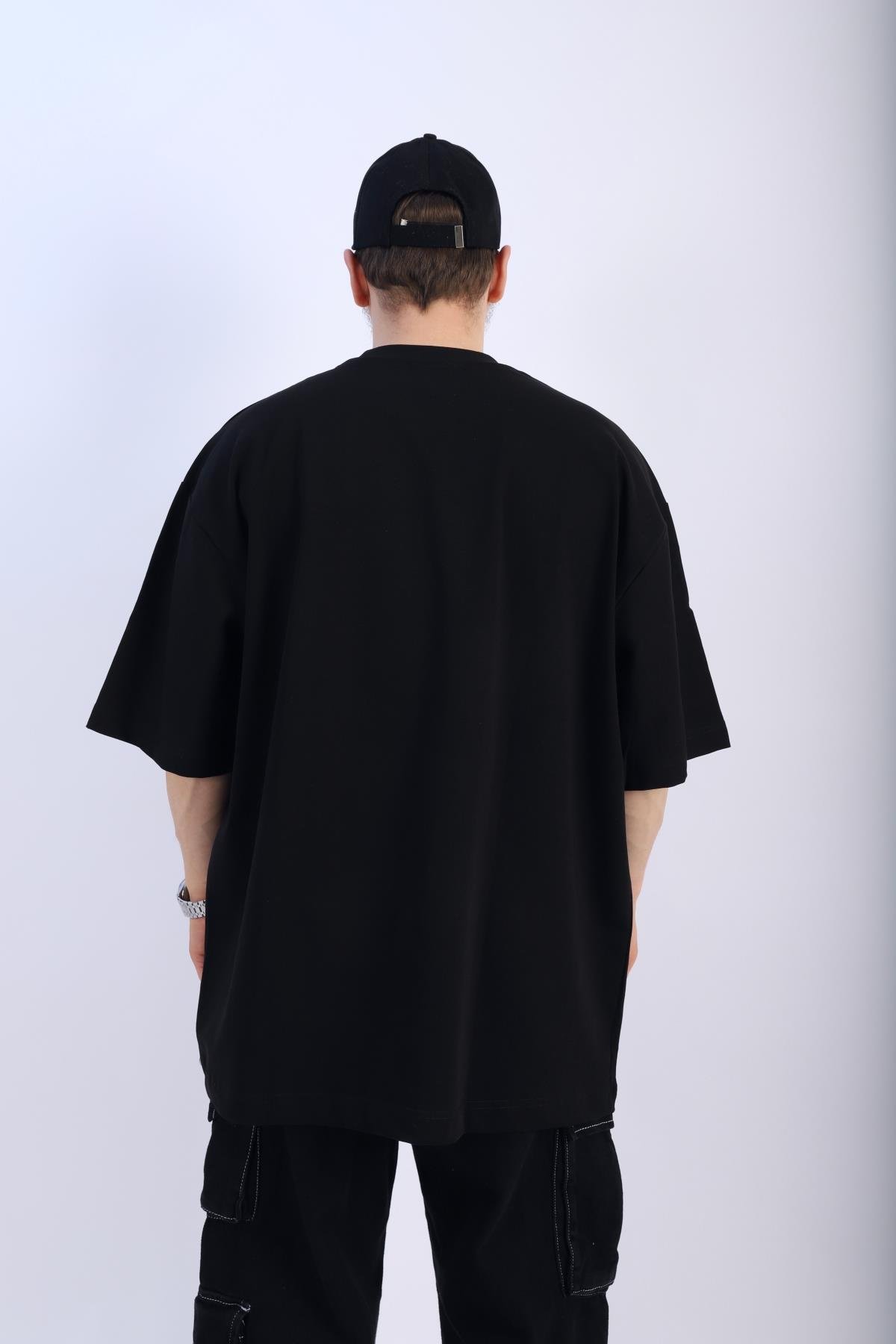 Represent Owners Siyah Oversize Tshirt T891