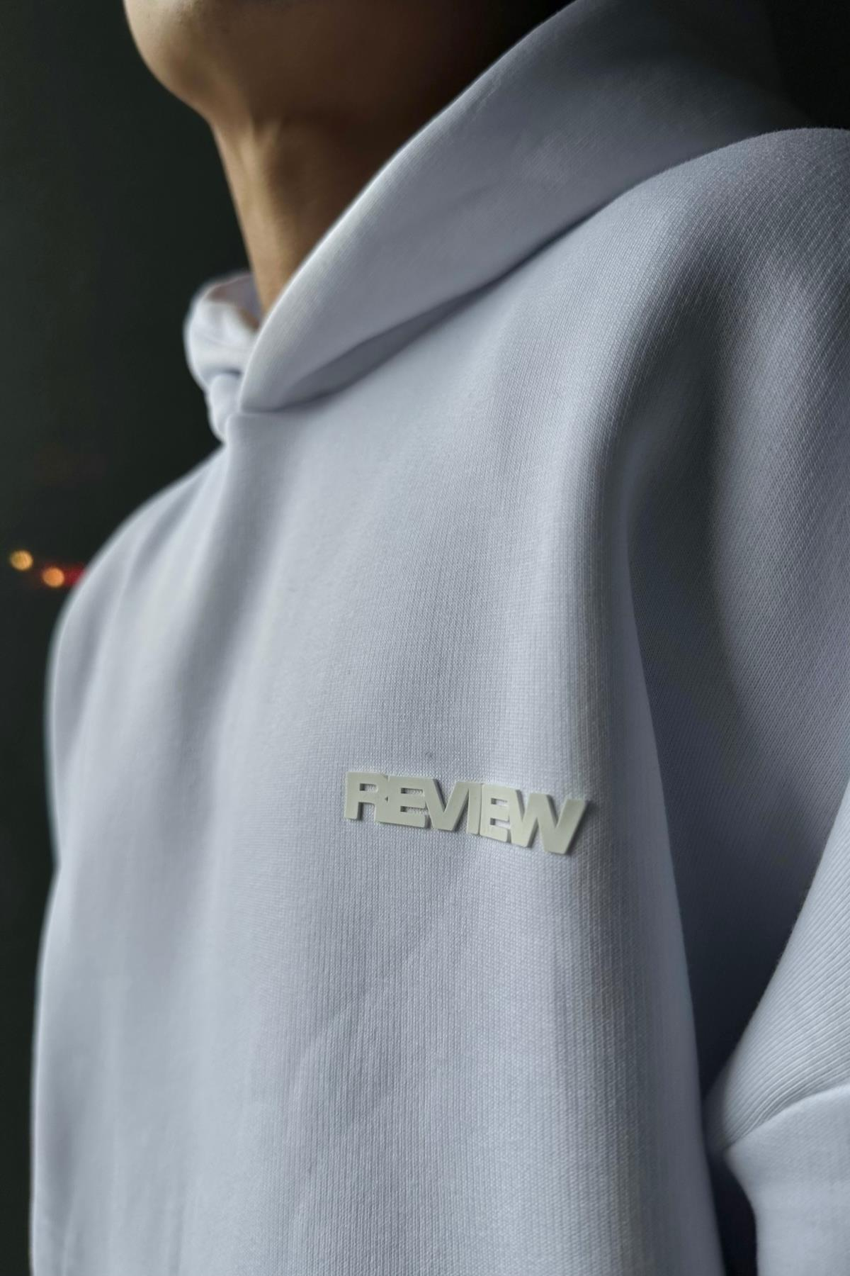 Rv Basic Beyaz Oversize Sweatshirt SW1029