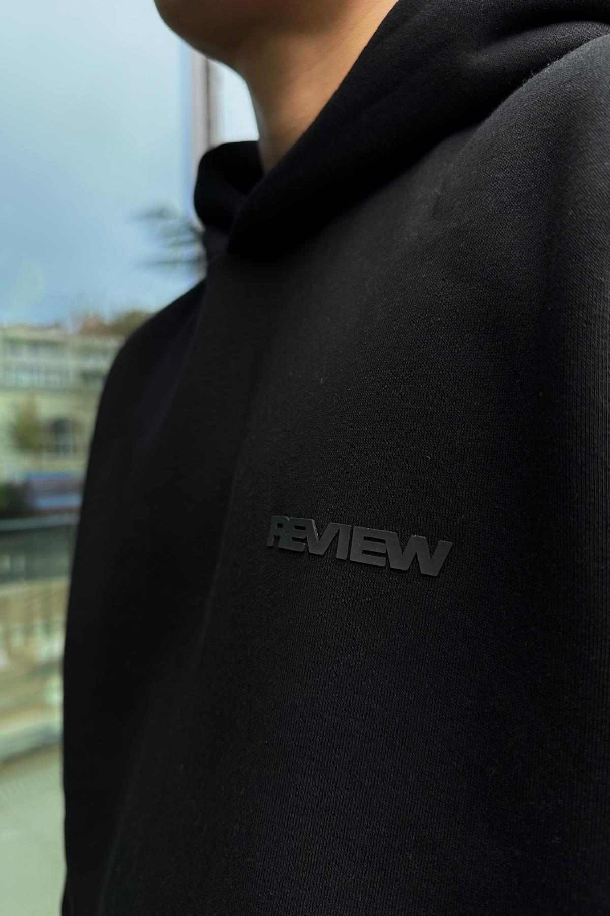 Rv Basic Siyah Oversize Sweatshirt SW1022