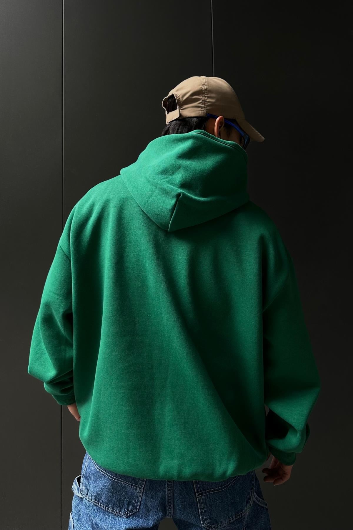 Rv Basic Yeşil Oversize Sweatshirt SW1020