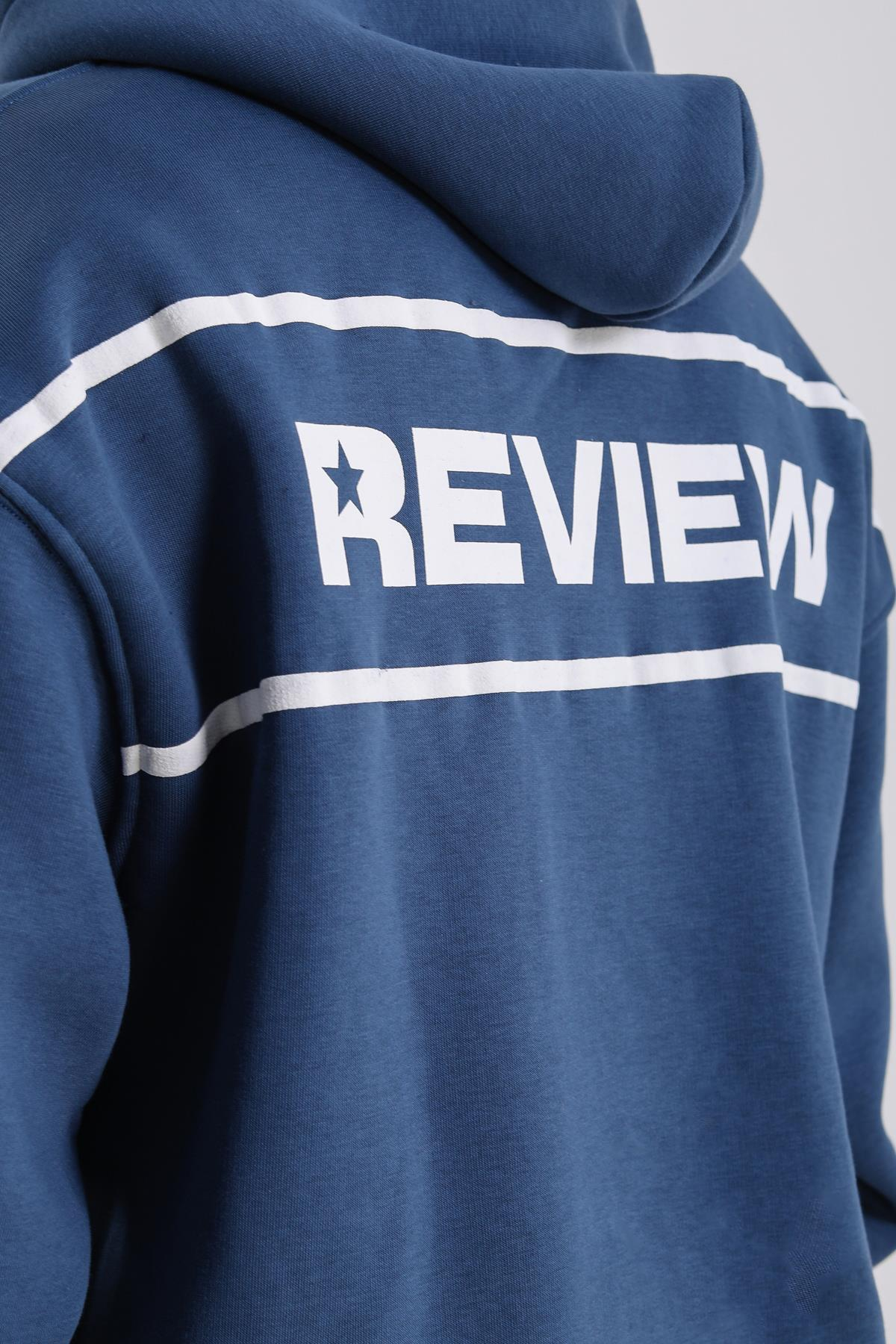 Rv Baskılı Petrol Oversize Sweatshirt SW1221