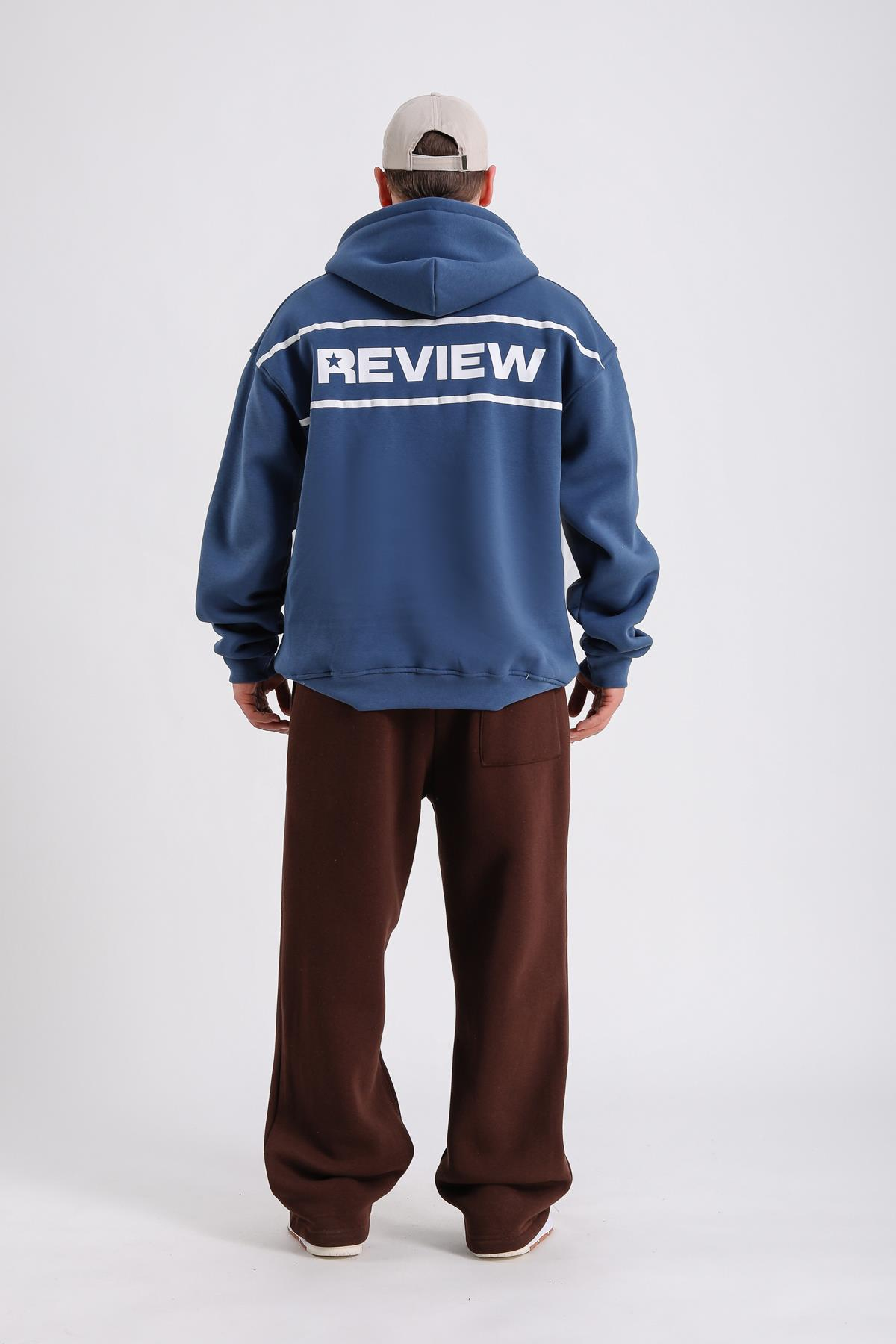Rv Baskılı Petrol Oversize Sweatshirt SW1221