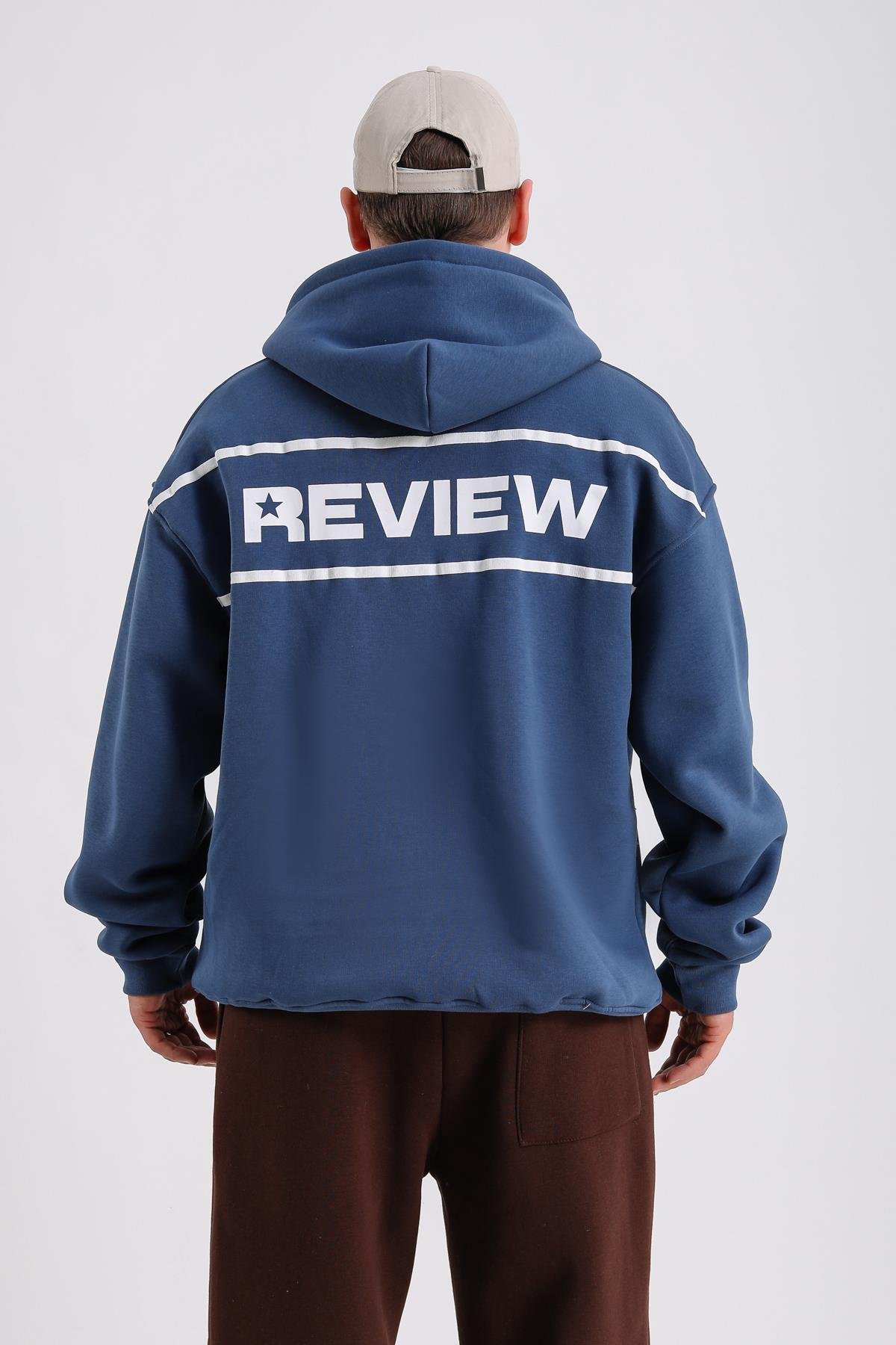 Rv Baskılı Petrol Oversize Sweatshirt SW1221