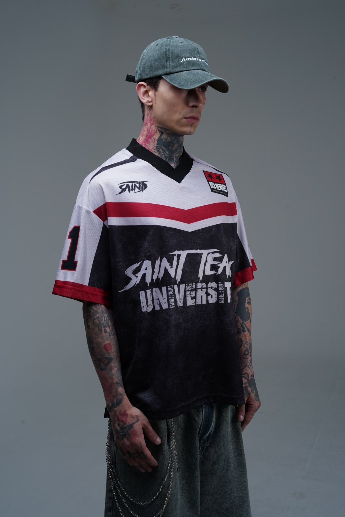 Saint Baskılı Oversize Forma Tshirt JC01 26Y198