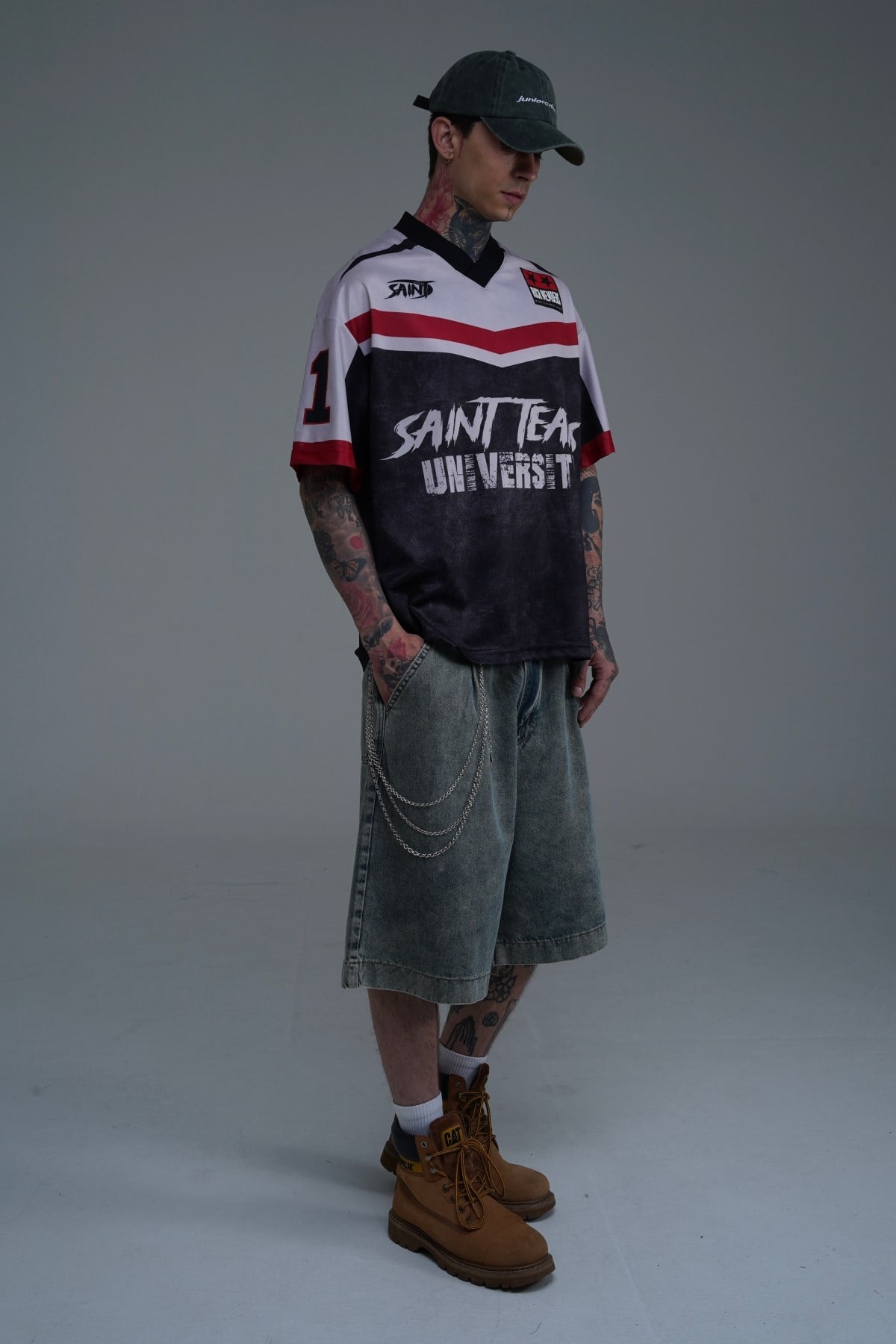 Saint Baskılı Oversize Forma Tshirt JC01 26Y198