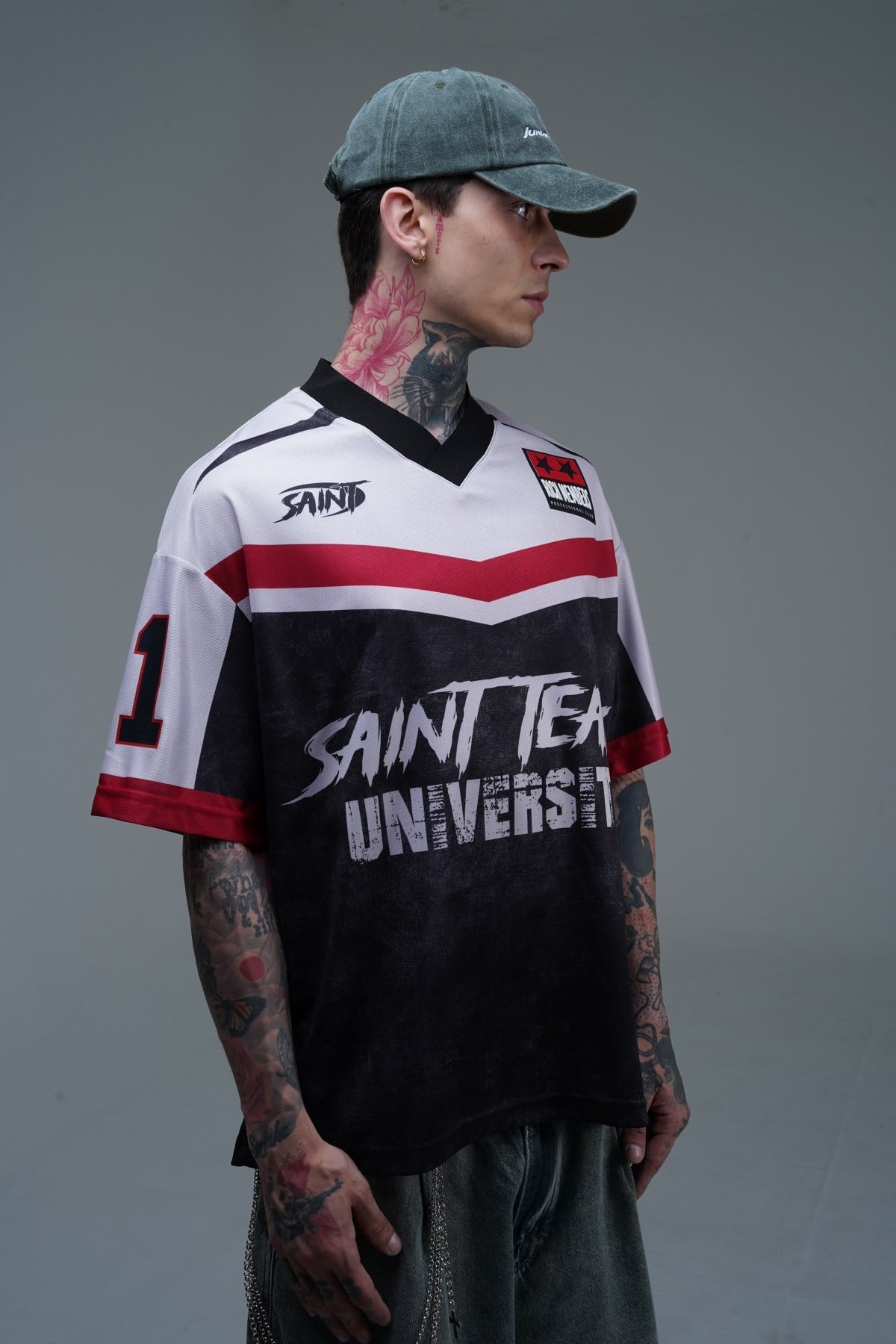 Saint Baskılı Oversize Forma Tshirt JC01 26Y198
