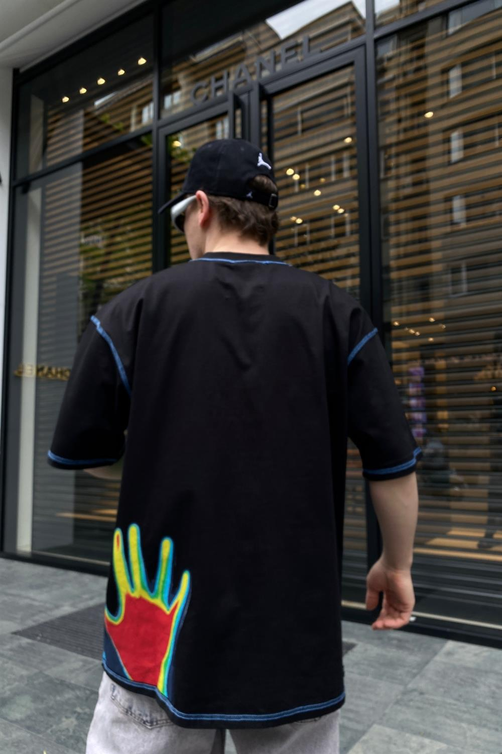 Shade Siyah Baskılı Oversize Tshirt T643