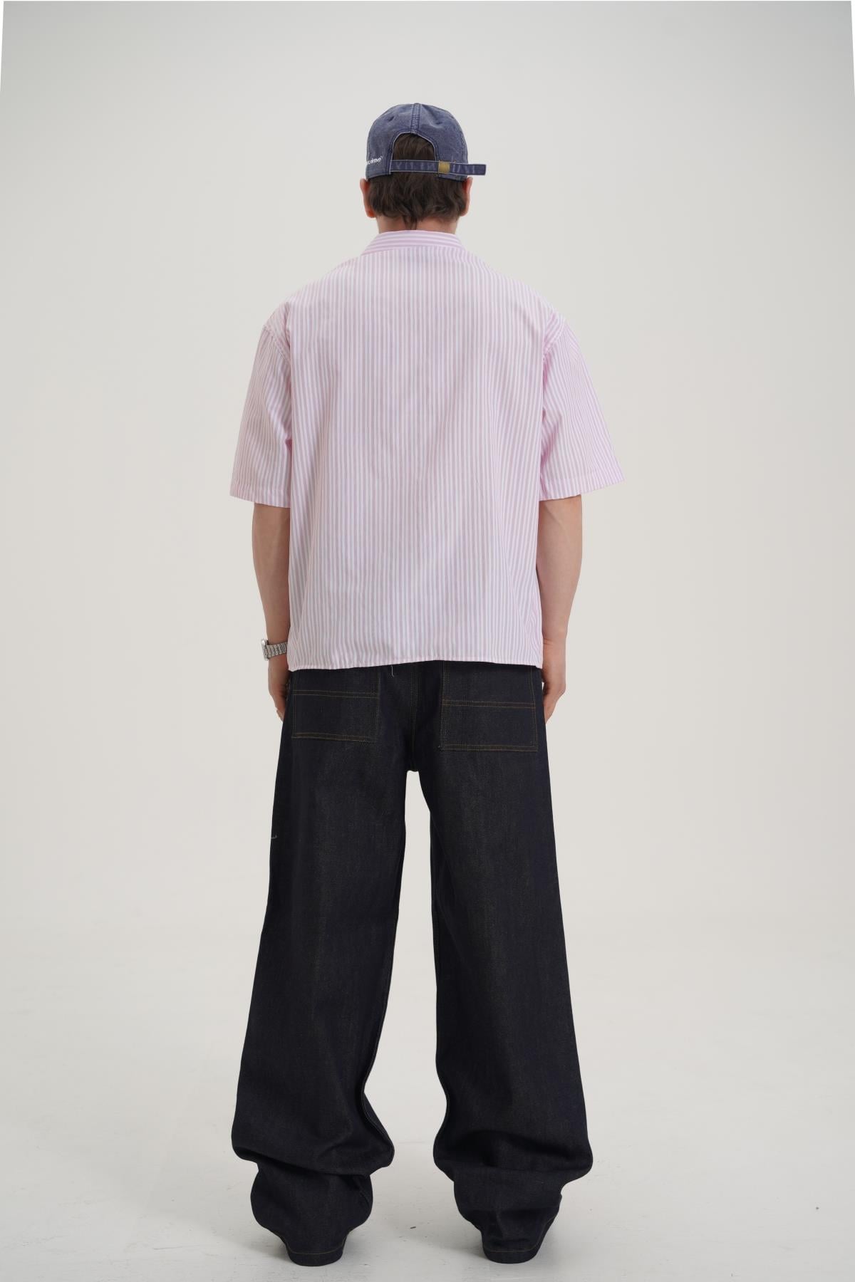 Silent Baskılı Pembe Oversize Gömlek PM01 26Y284