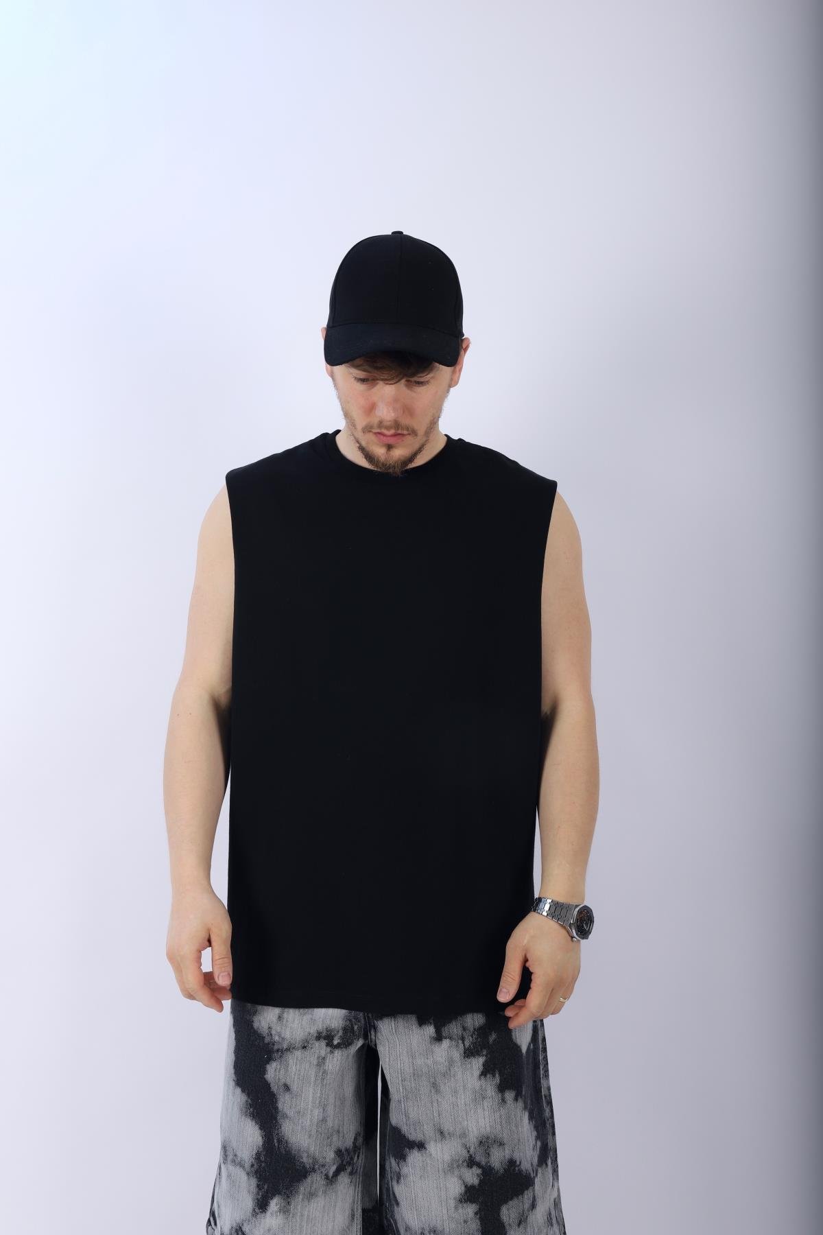 Siyah Asos Oversize Basic Atlet T980