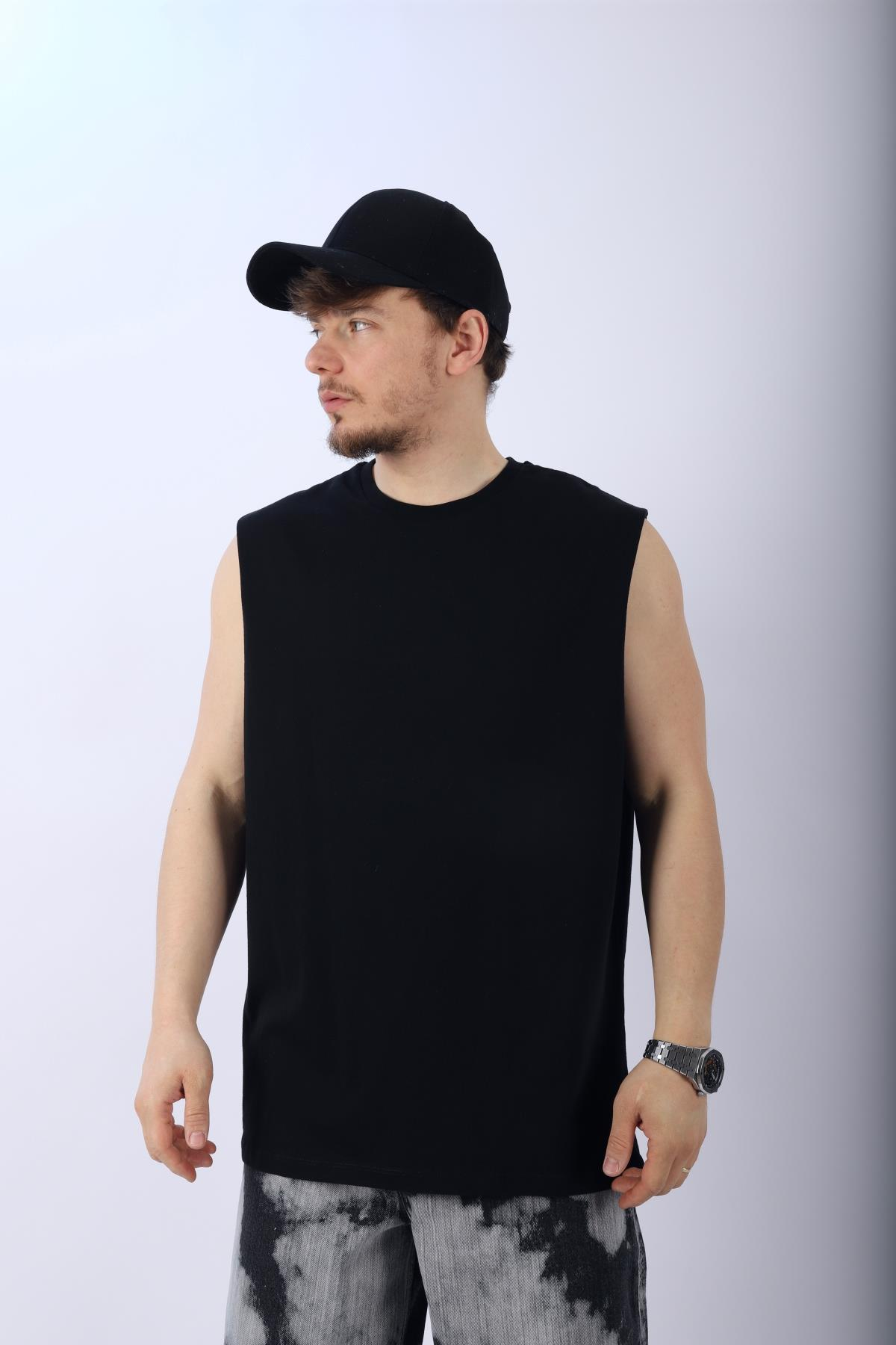 Siyah Asos Oversize Basic Atlet T980