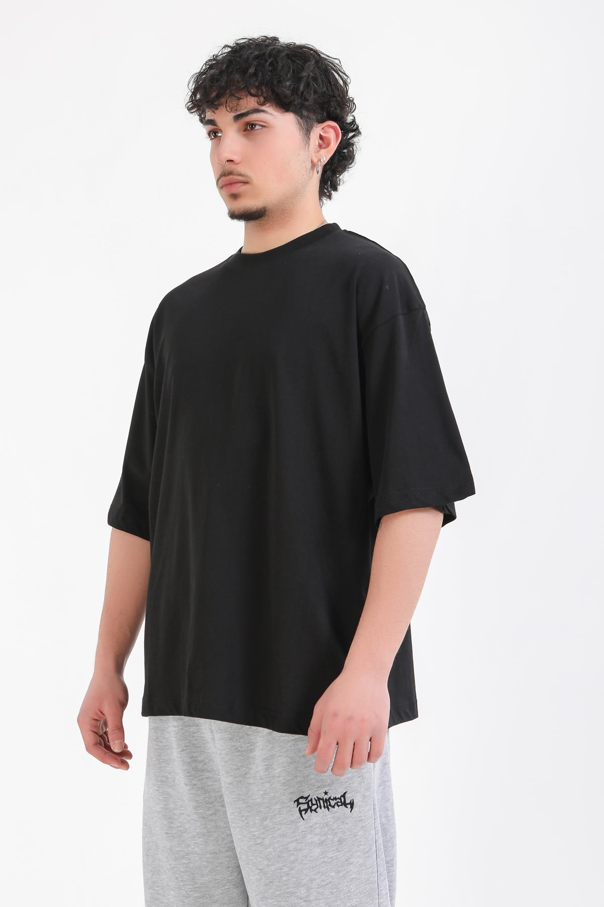 Siyah Basic Oversize Tshirt