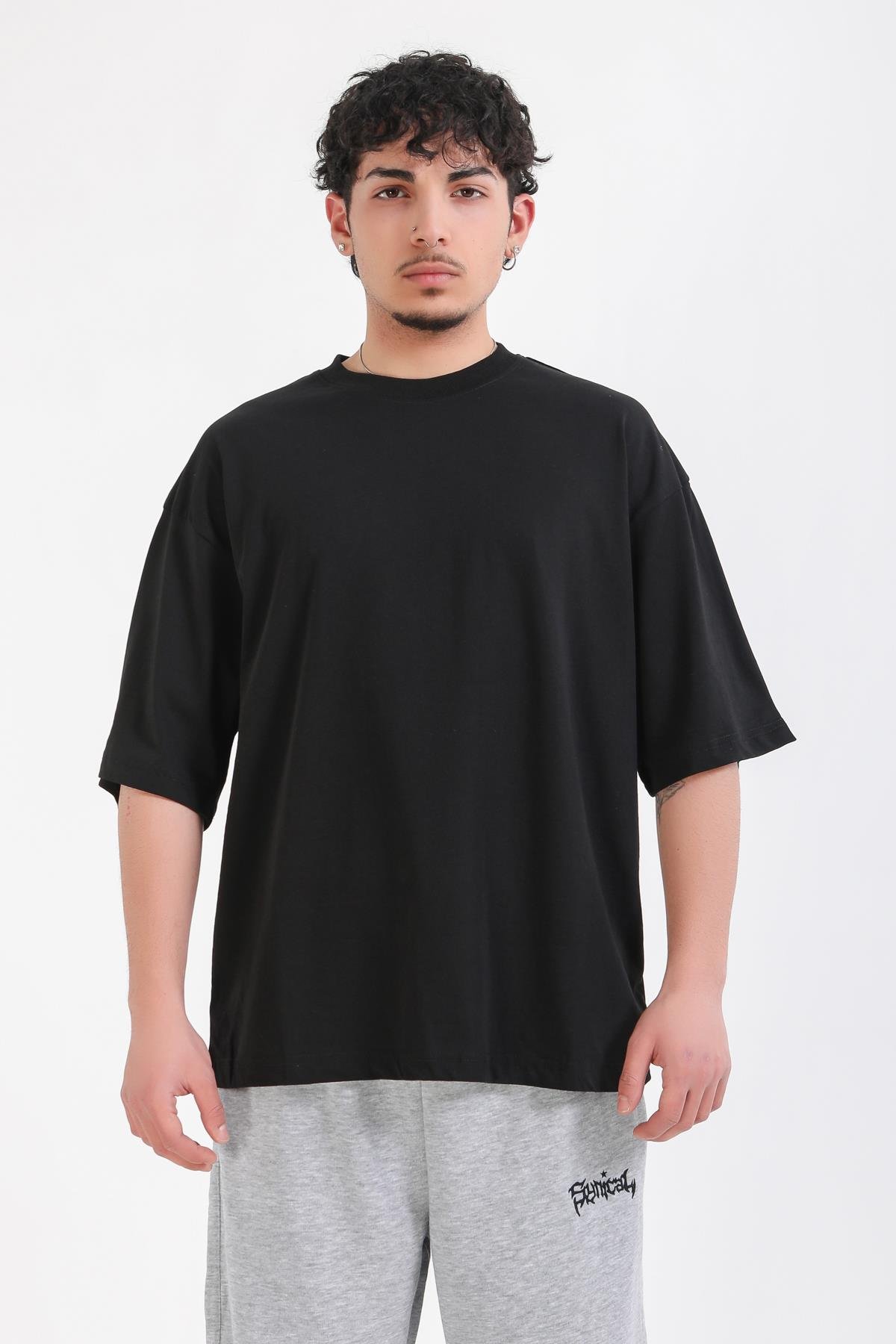 Siyah Basic Oversize Tshirt