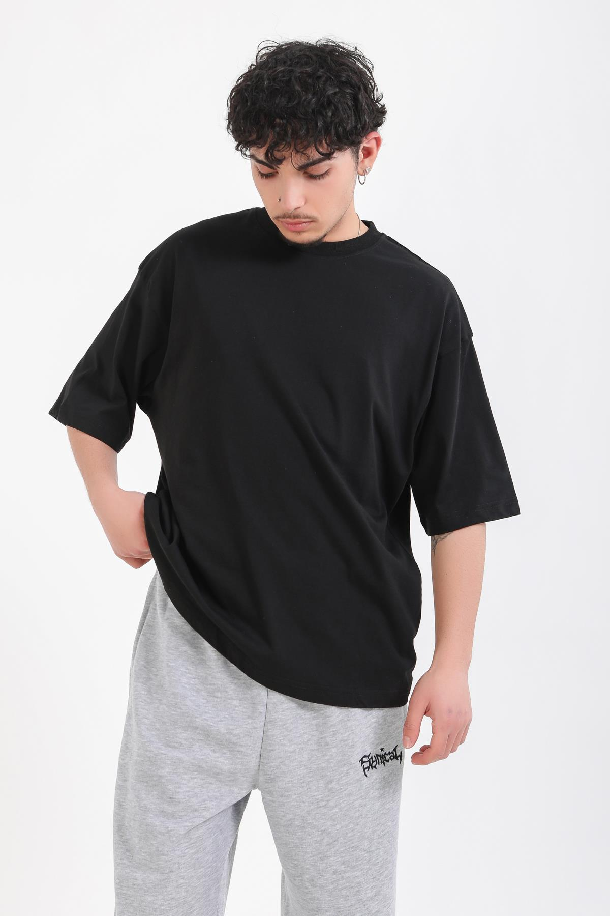 Siyah Basic Oversize Tshirt