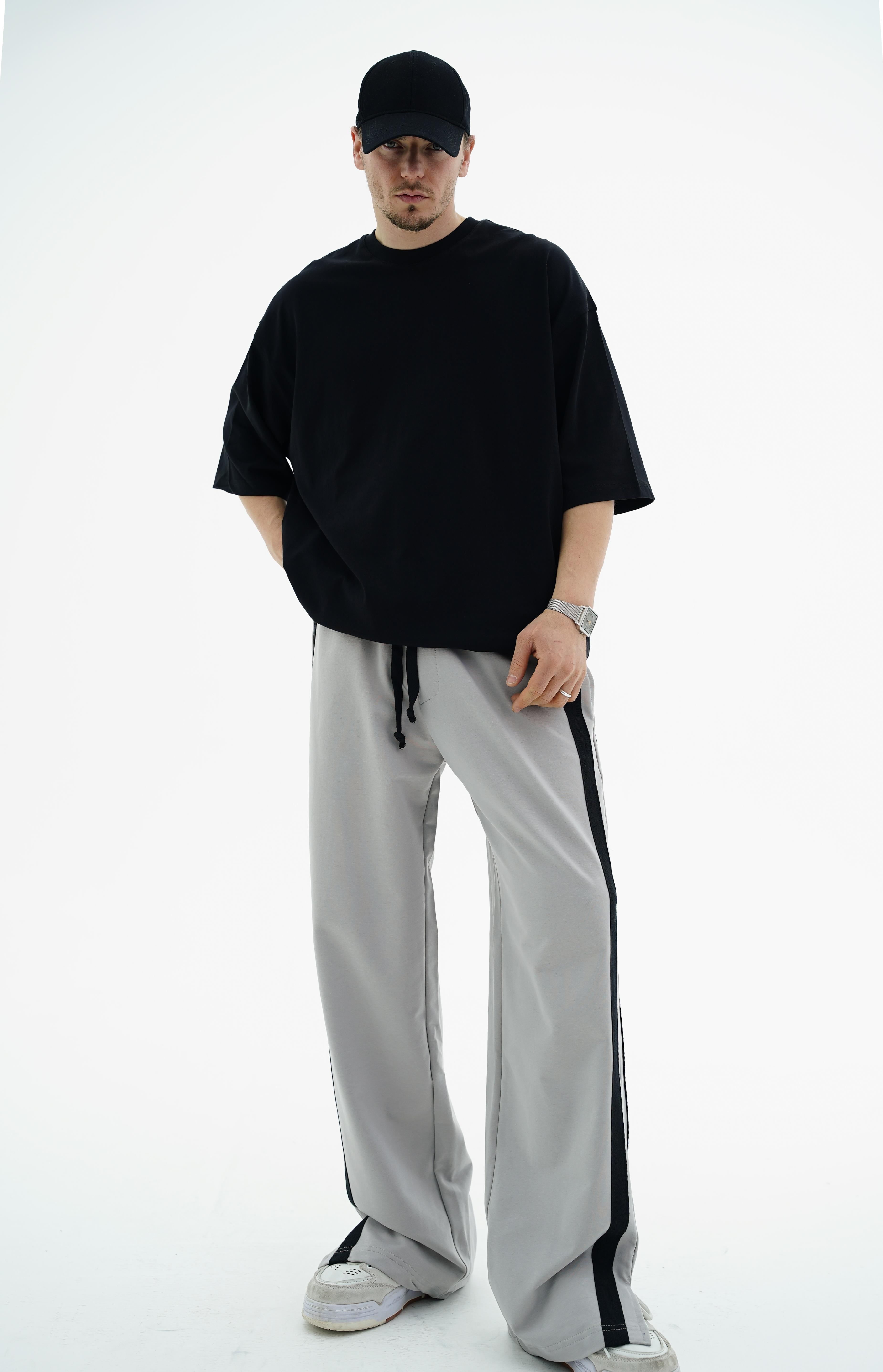 Siyah Basic Oversize Tshirt JC01 24Y326