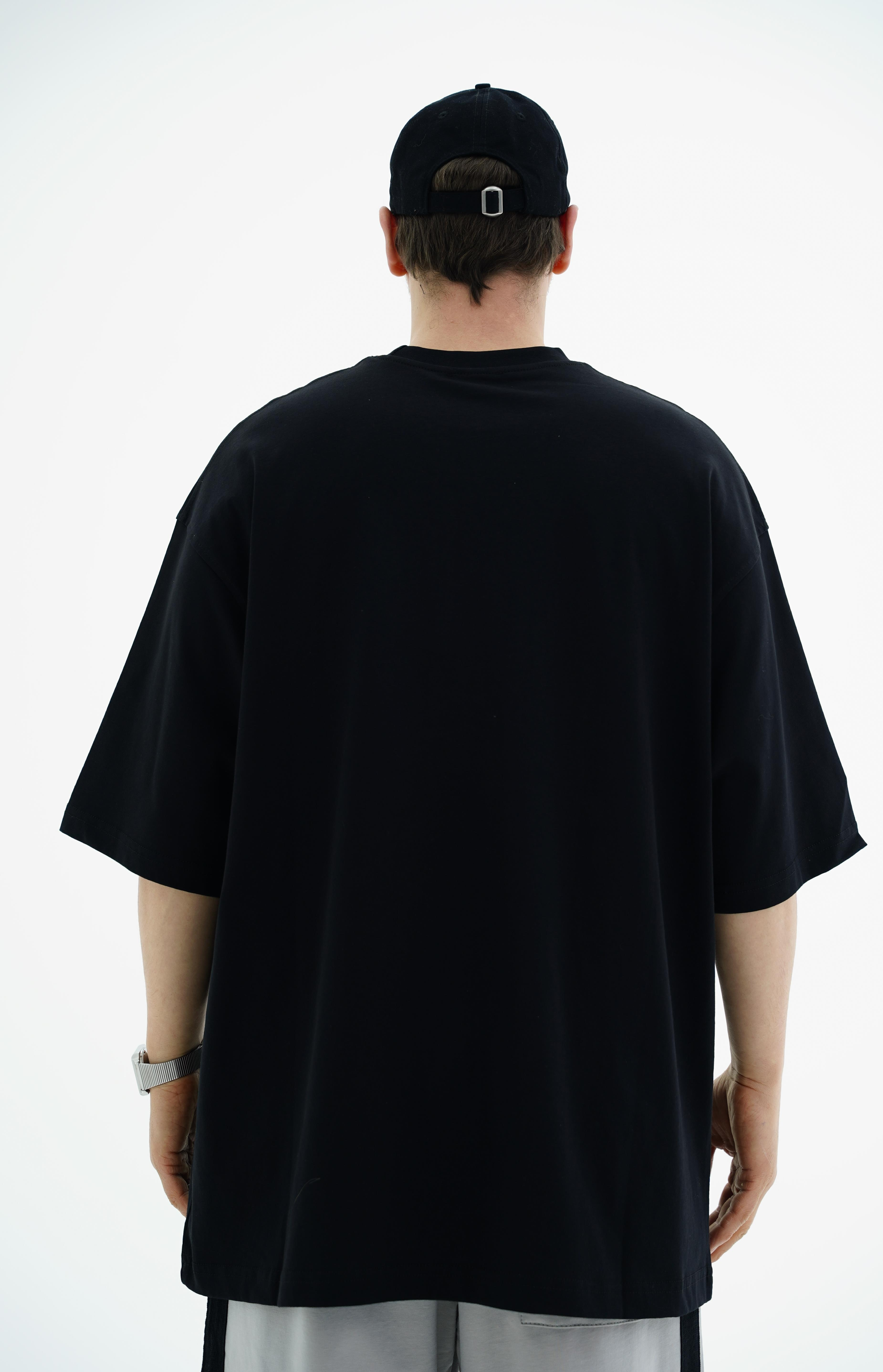 Siyah Basic Oversize Tshirt JC01 24Y326