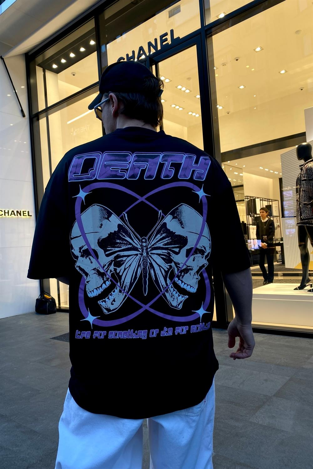 Siyah Baskılı Oversize Tshirt T527
