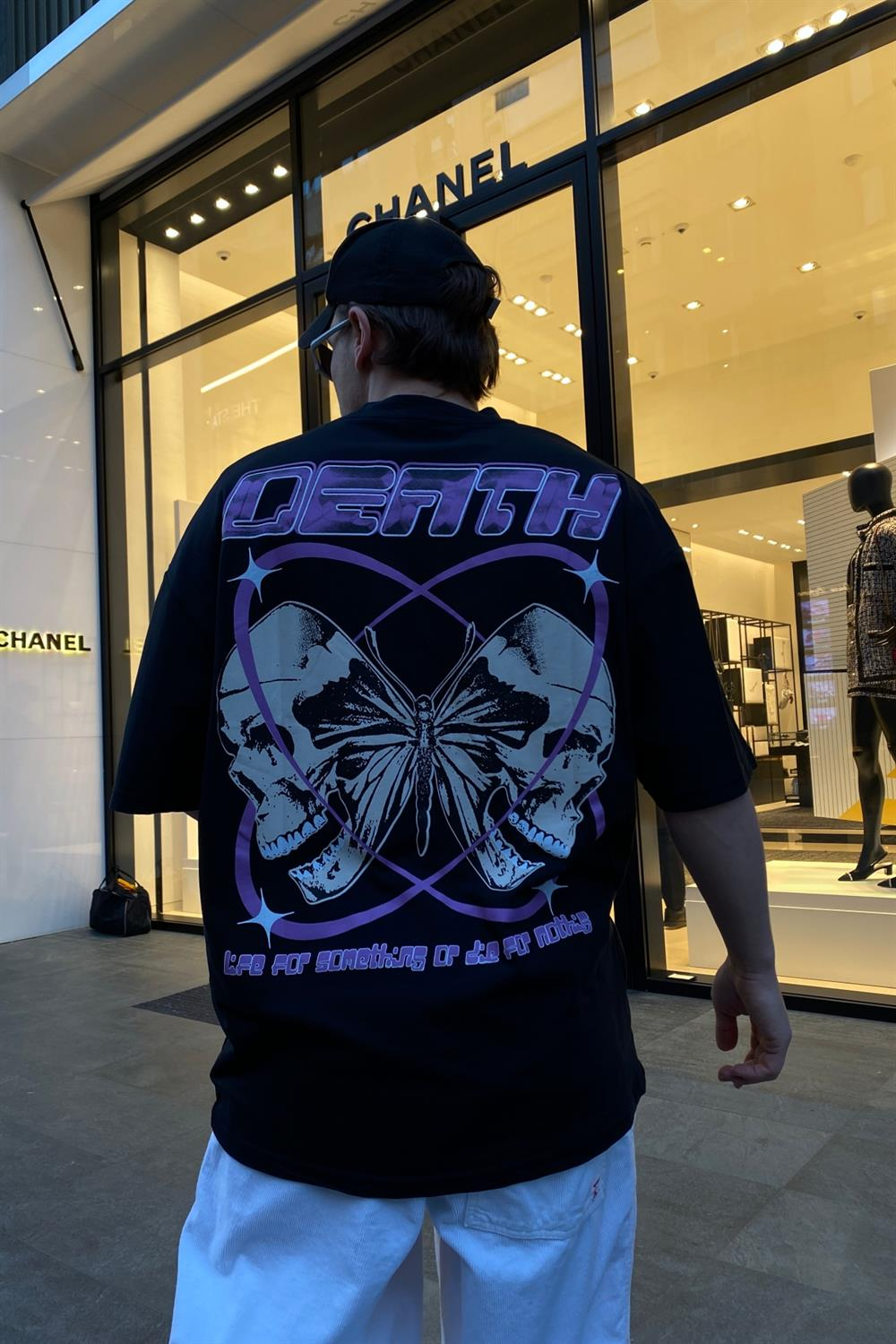 Siyah Baskılı Oversize Tshirt T527