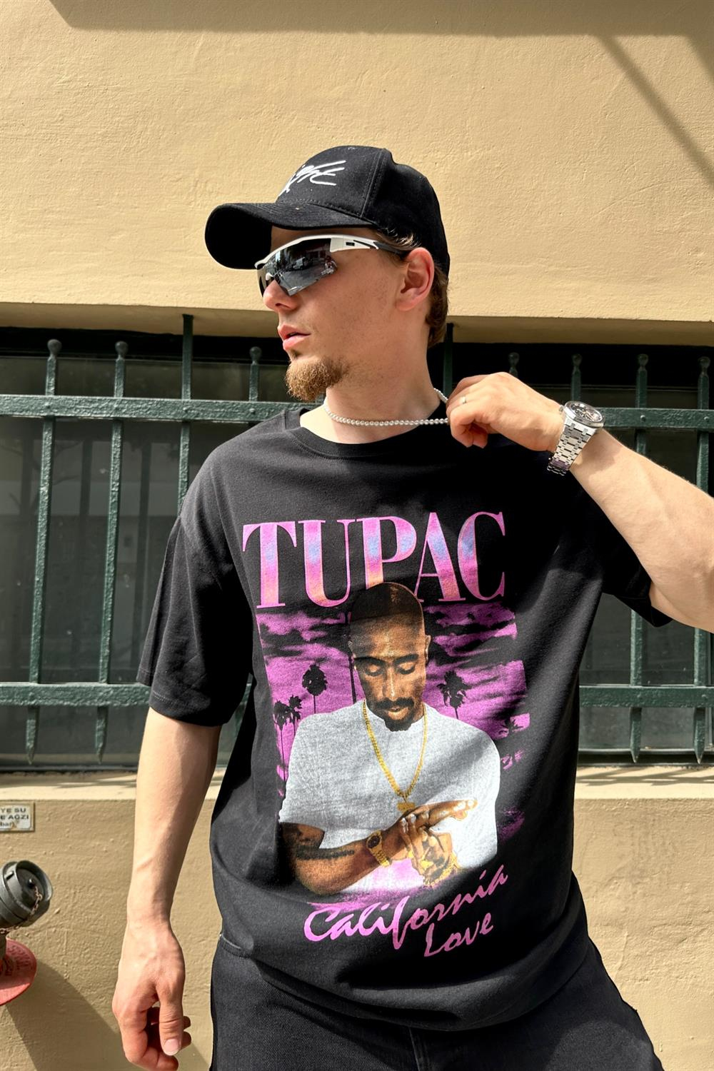 Siyah Baskılı Oversize Tshirt T781