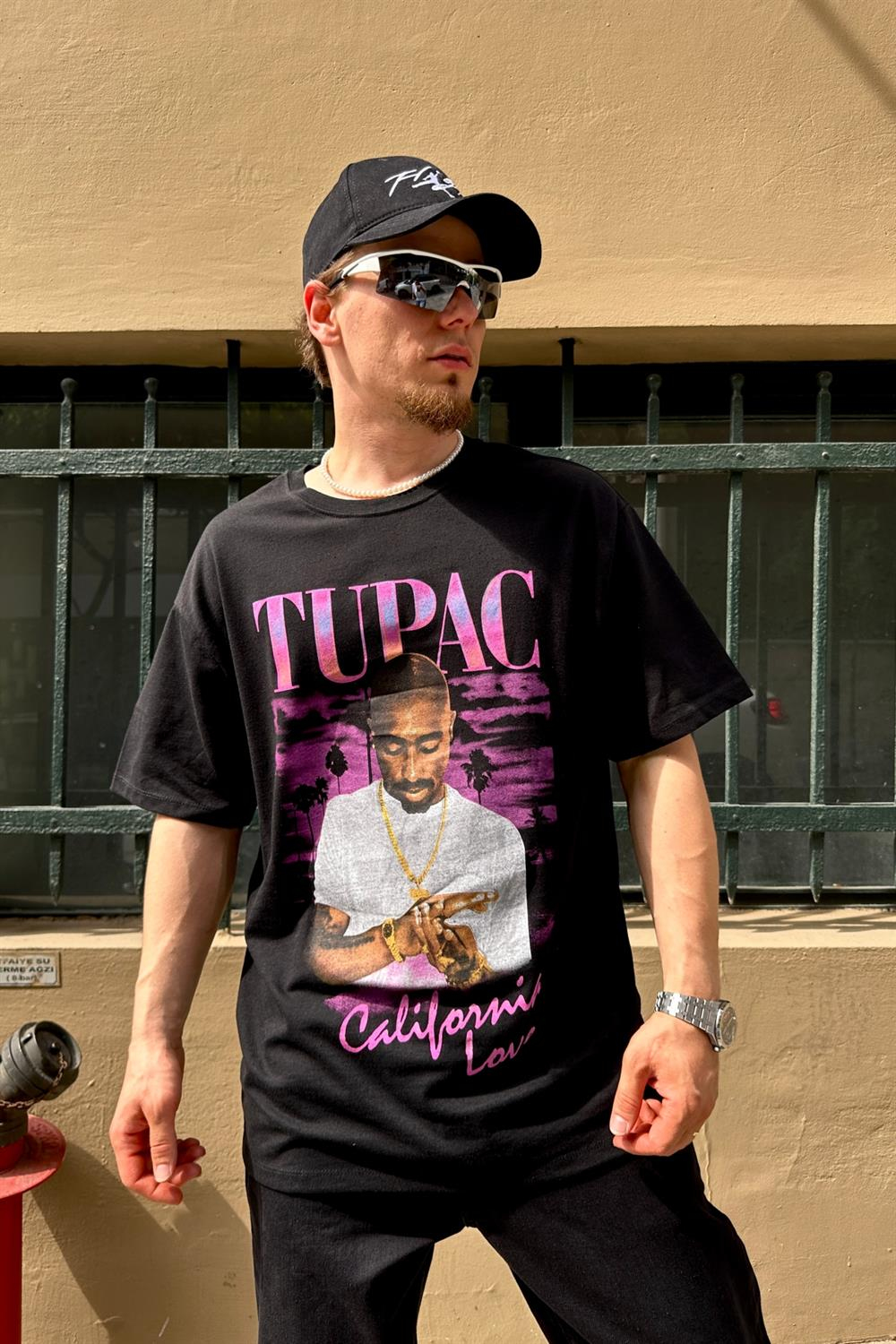 Siyah Baskılı Oversize Tshirt T781