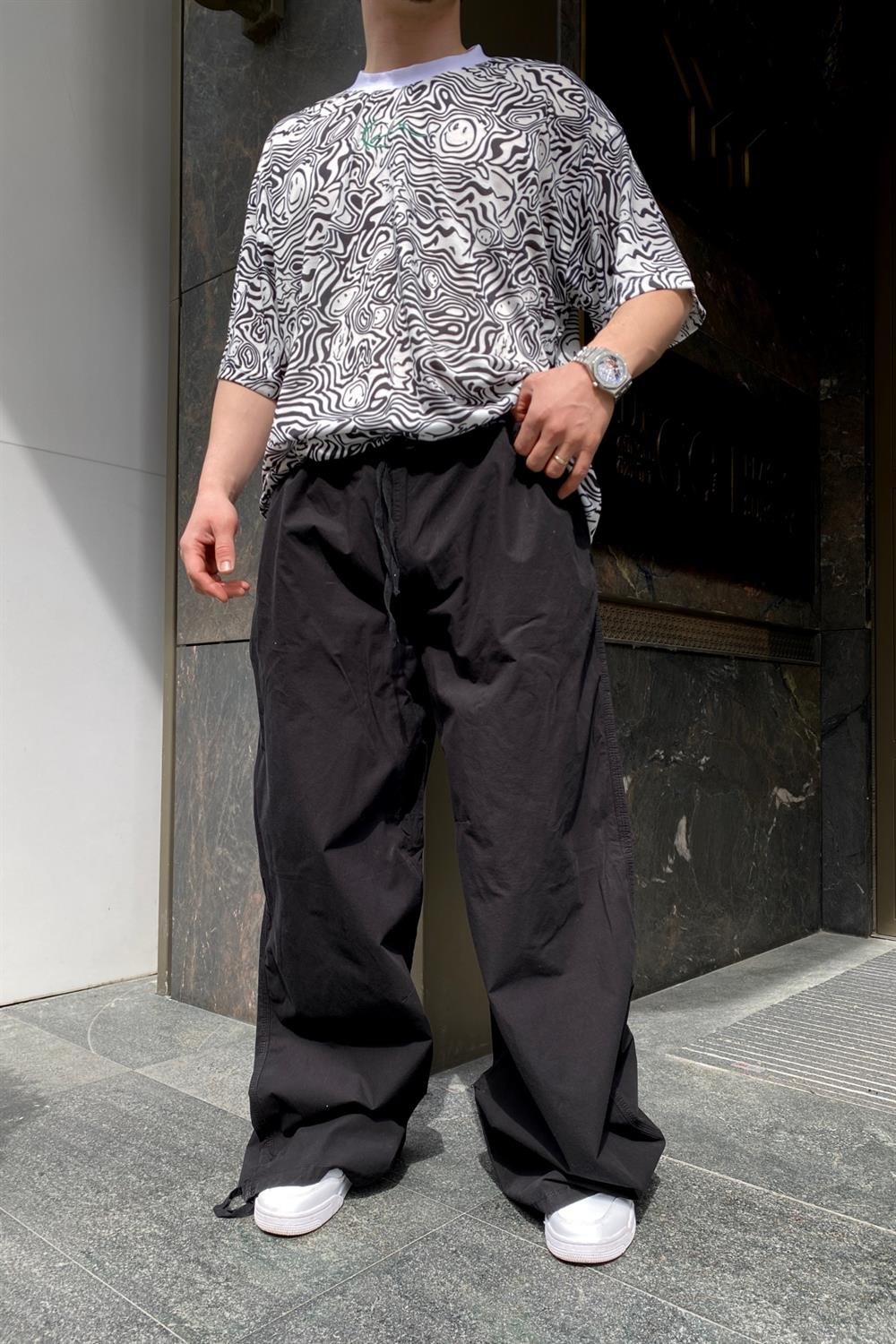 Siyah Combat Gabardin Pantolon P583