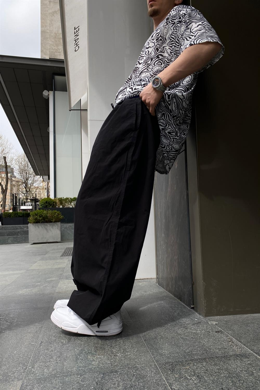 Siyah Combat Gabardin Pantolon P583