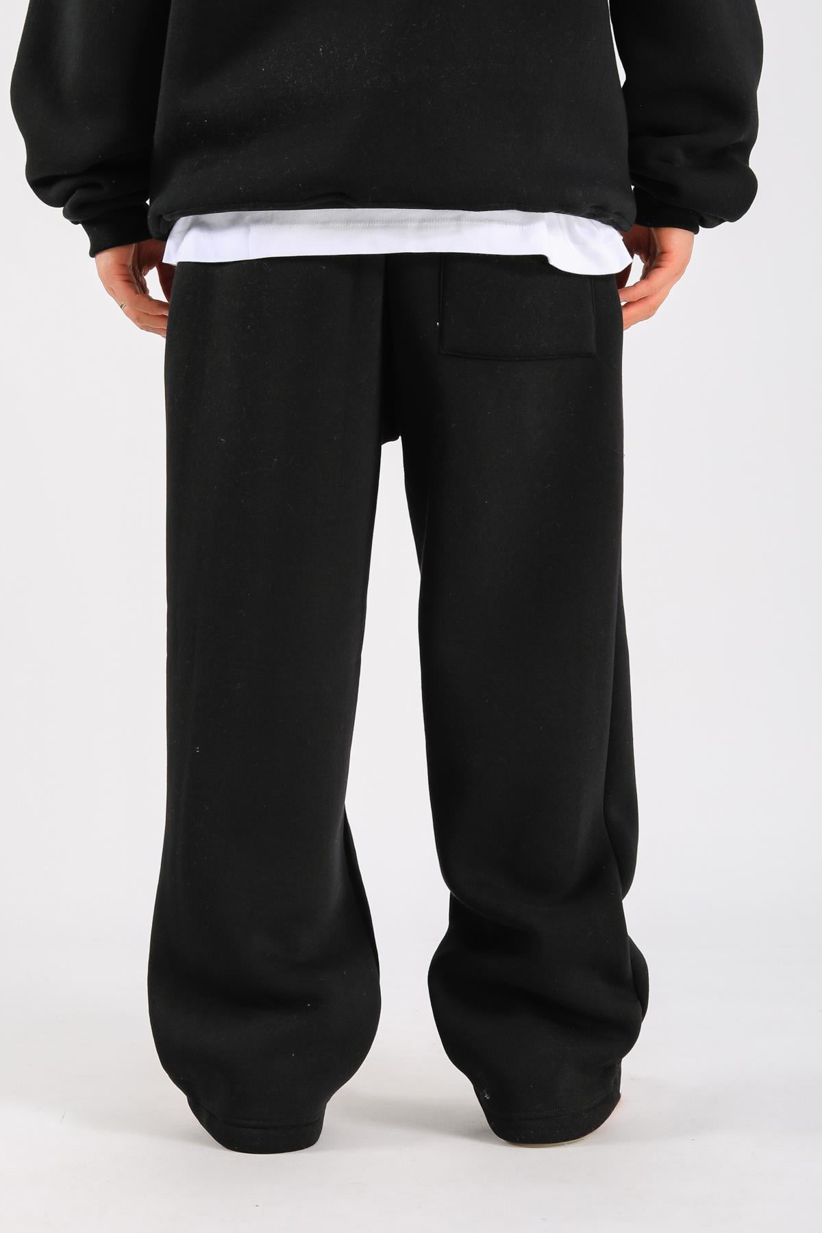 Siyah Paça Stoperli Basic Eşofman ESF510