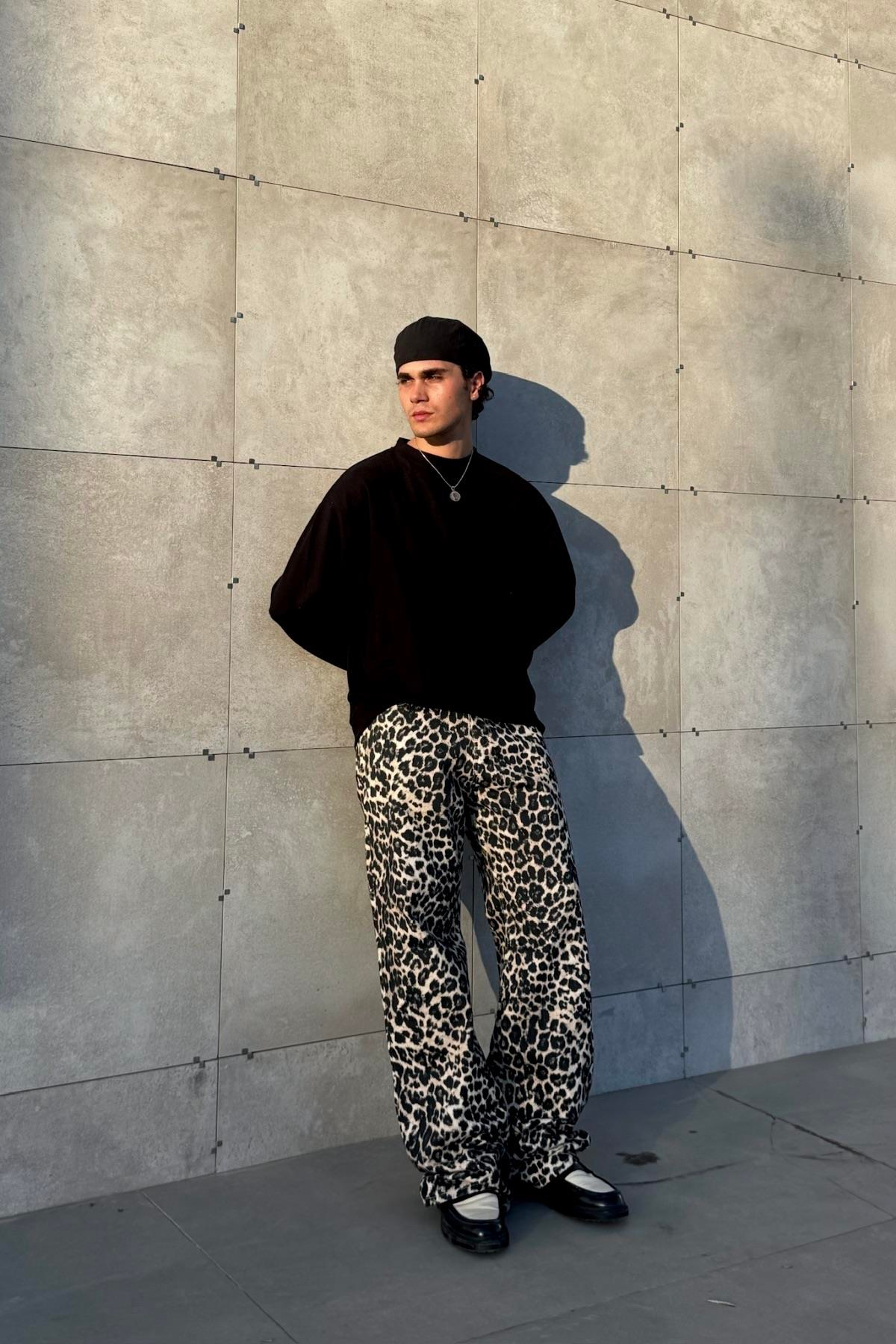 Siyah Waffle Kumaş İnce Oversize Sweatshirt