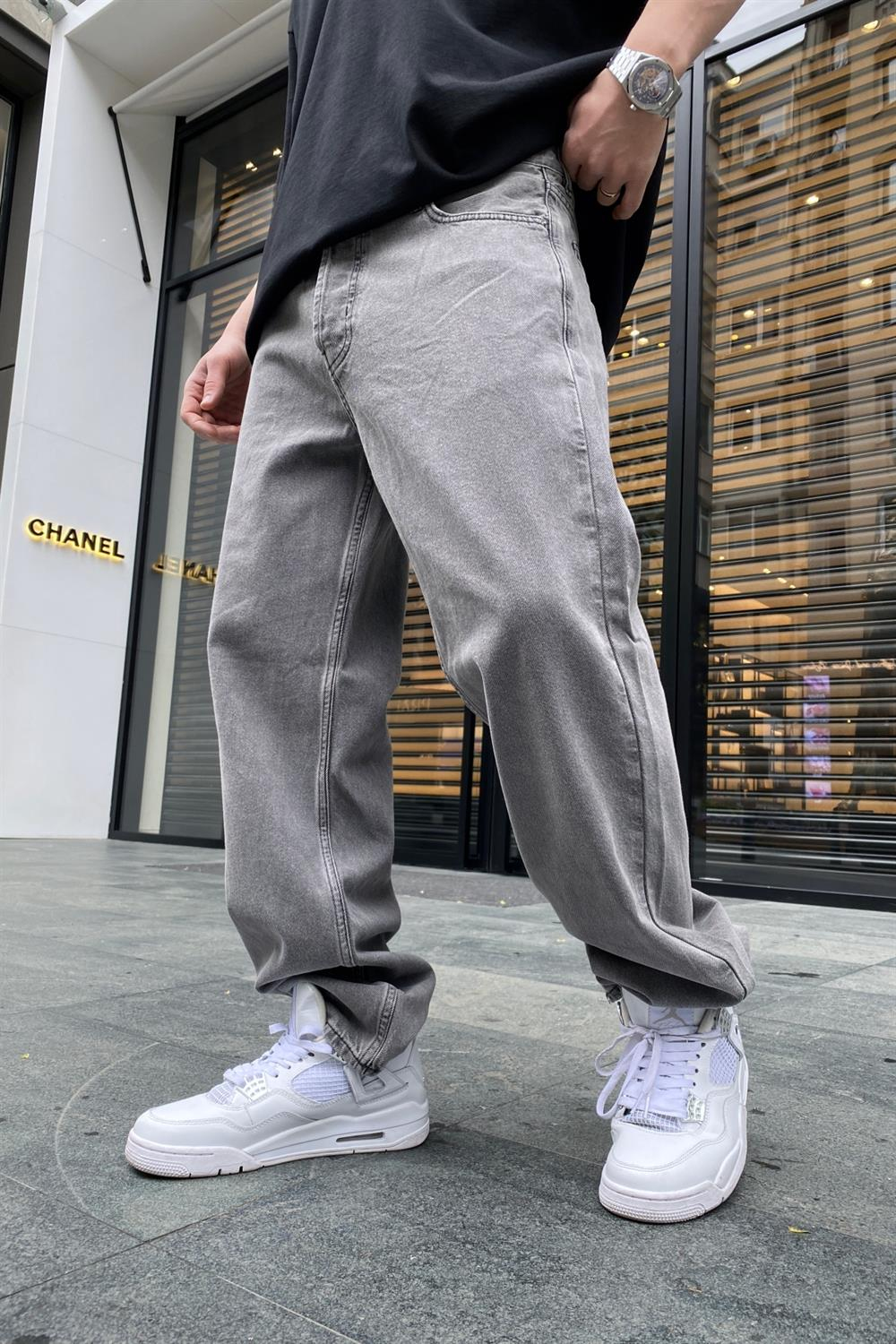 Skateboard Gri Basic Jean Pantolon P649