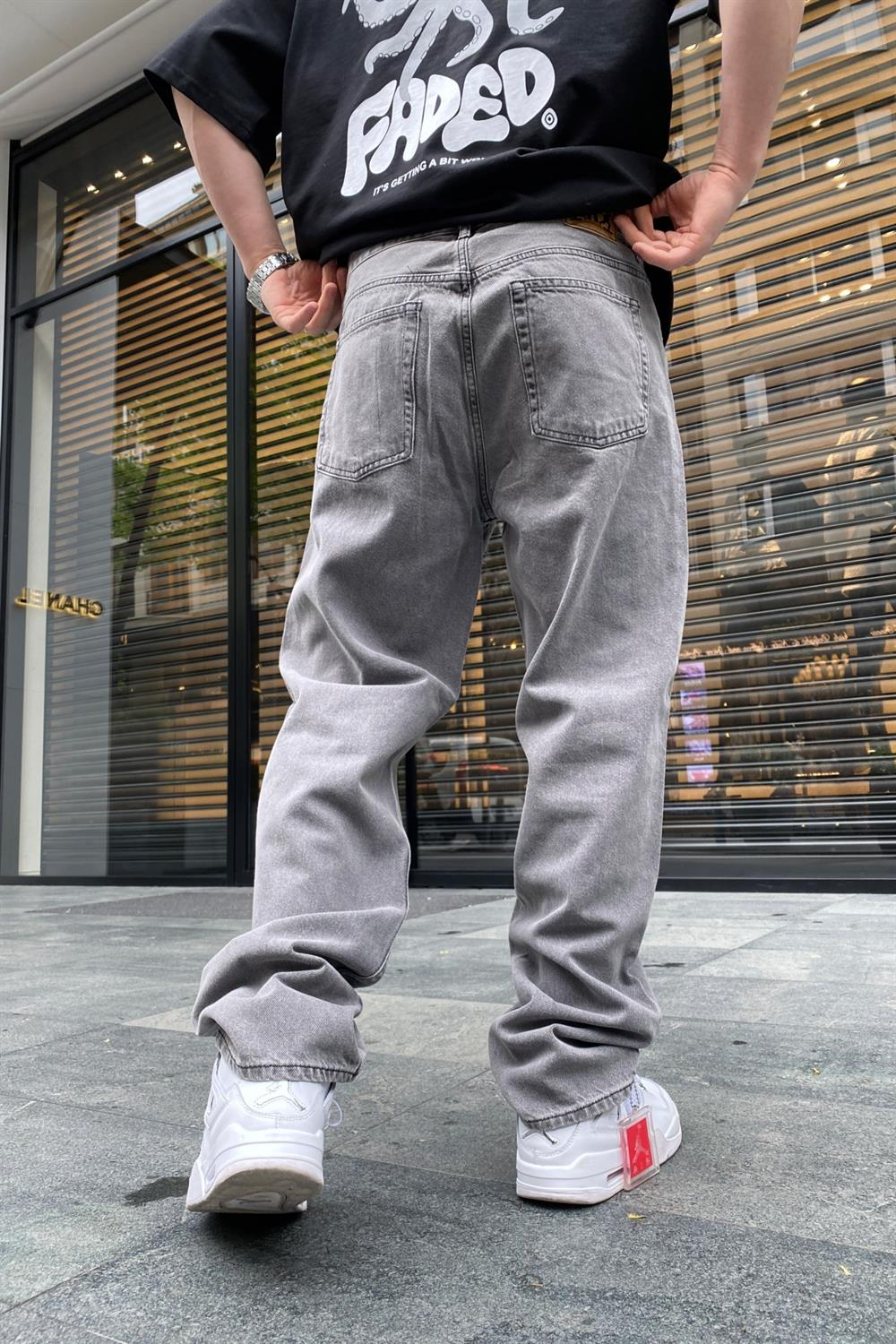 Skateboard Gri Basic Jean Pantolon P649
