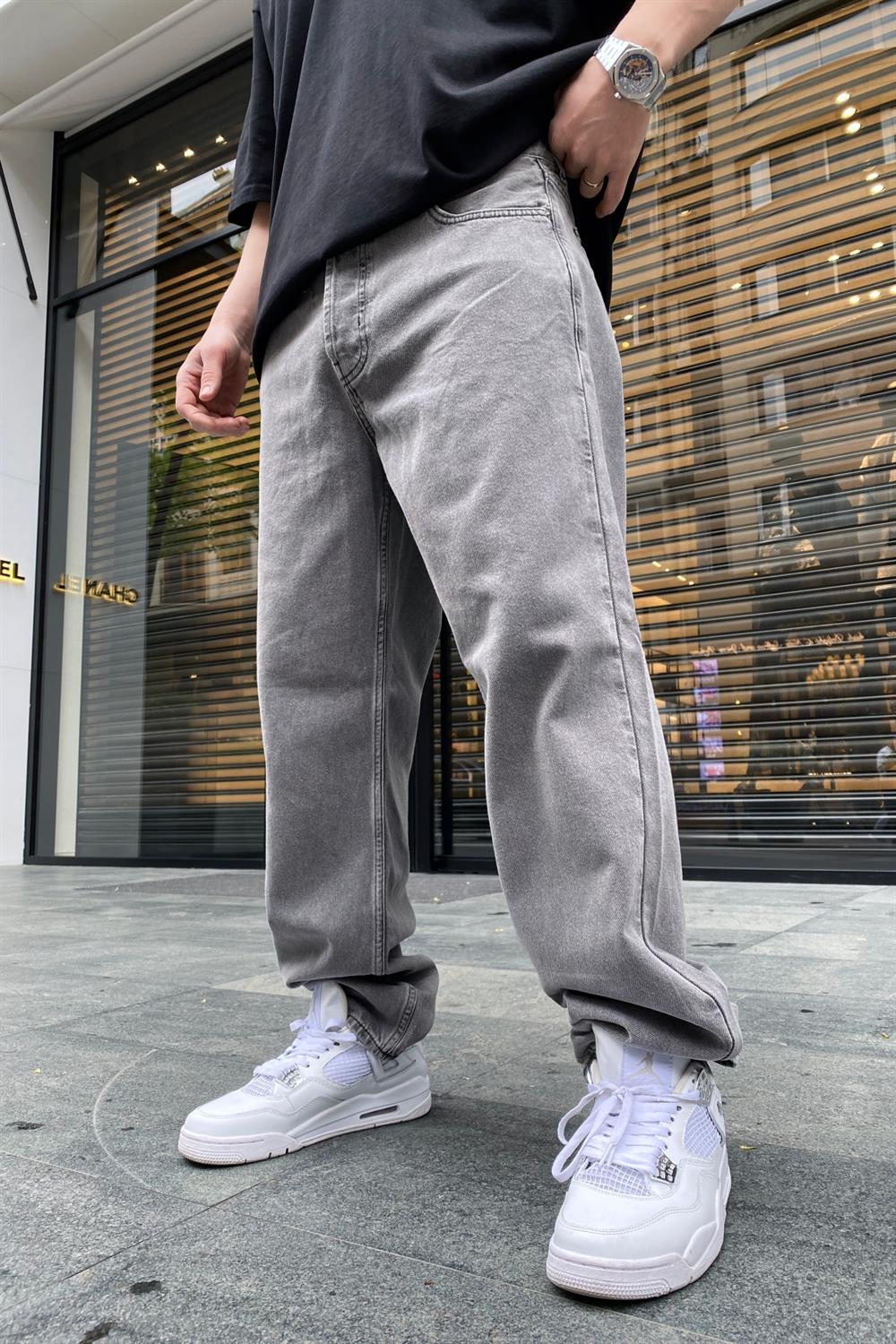Skateboard Gri Basic Jean Pantolon P649