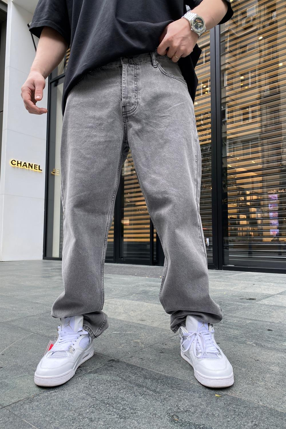 Skateboard Gri Basic Jean Pantolon P649