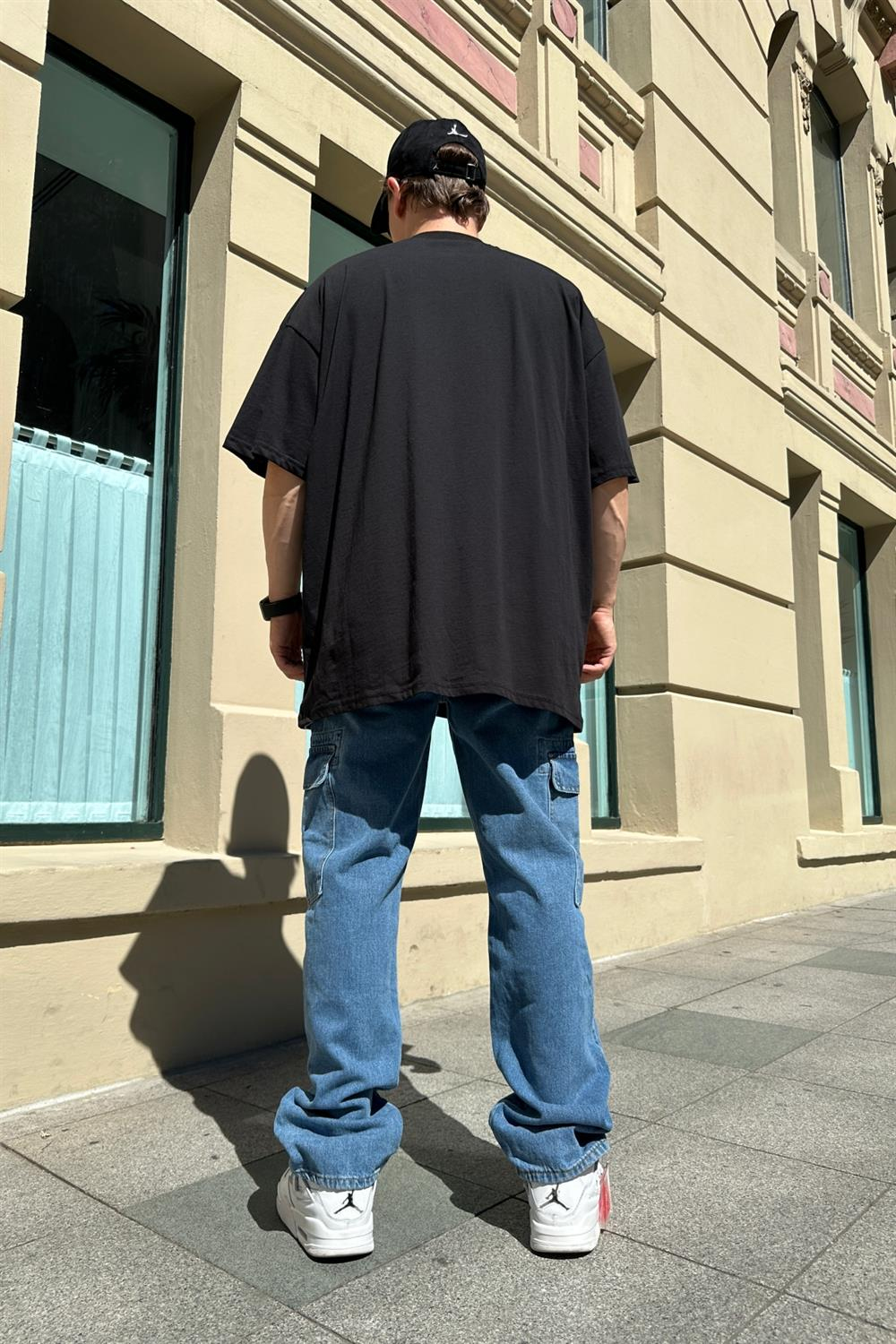 Skull Baskılı Siyah Oversize Tshirt T833