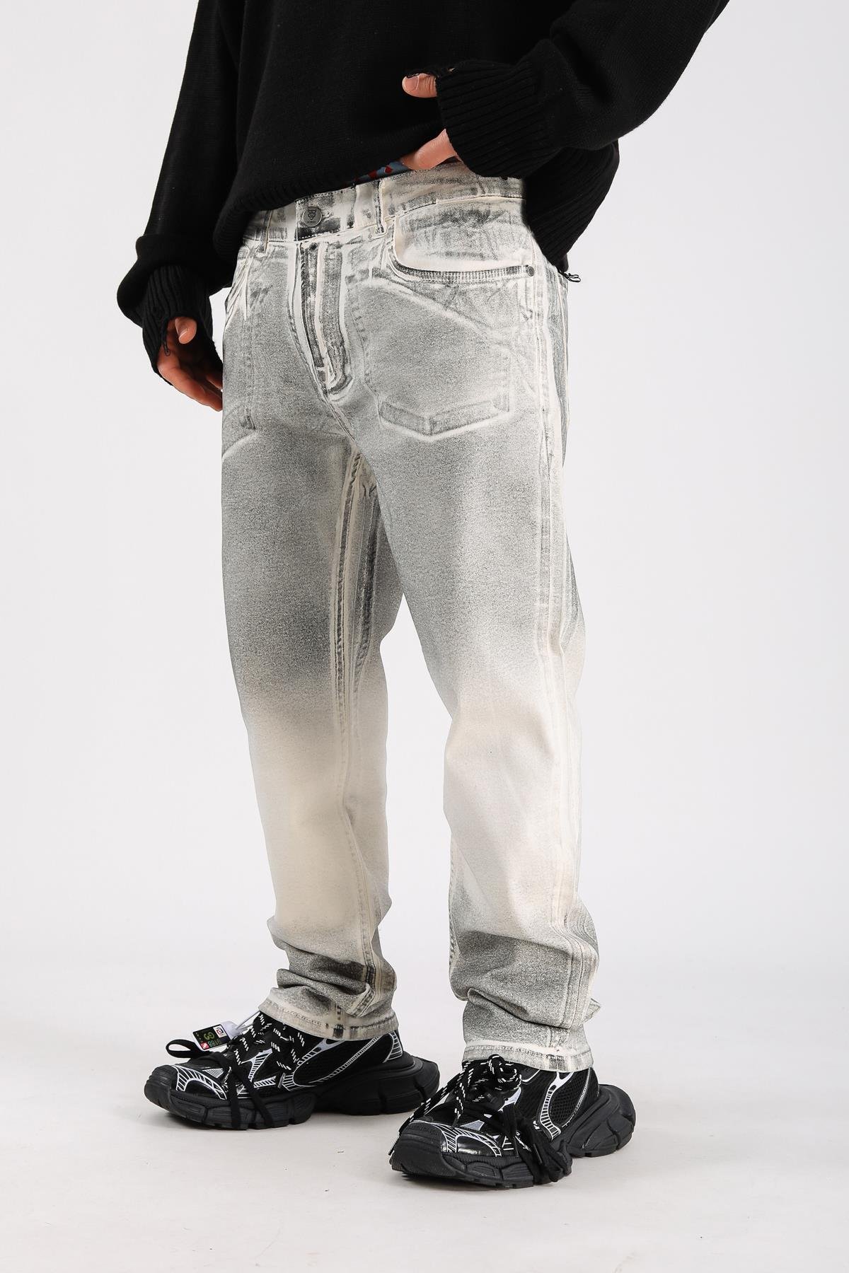 Slim Fit Washed Jean - Light Grey P1085