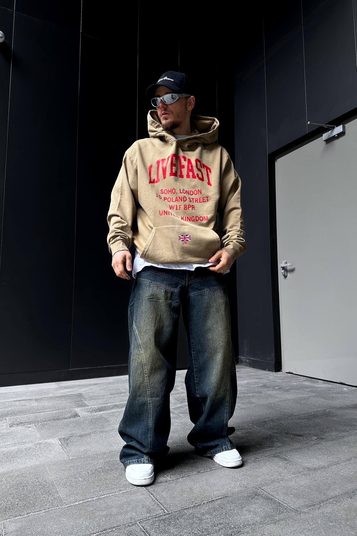 Soho Baskılı Oversize Kahve Sweatshirt SW1082