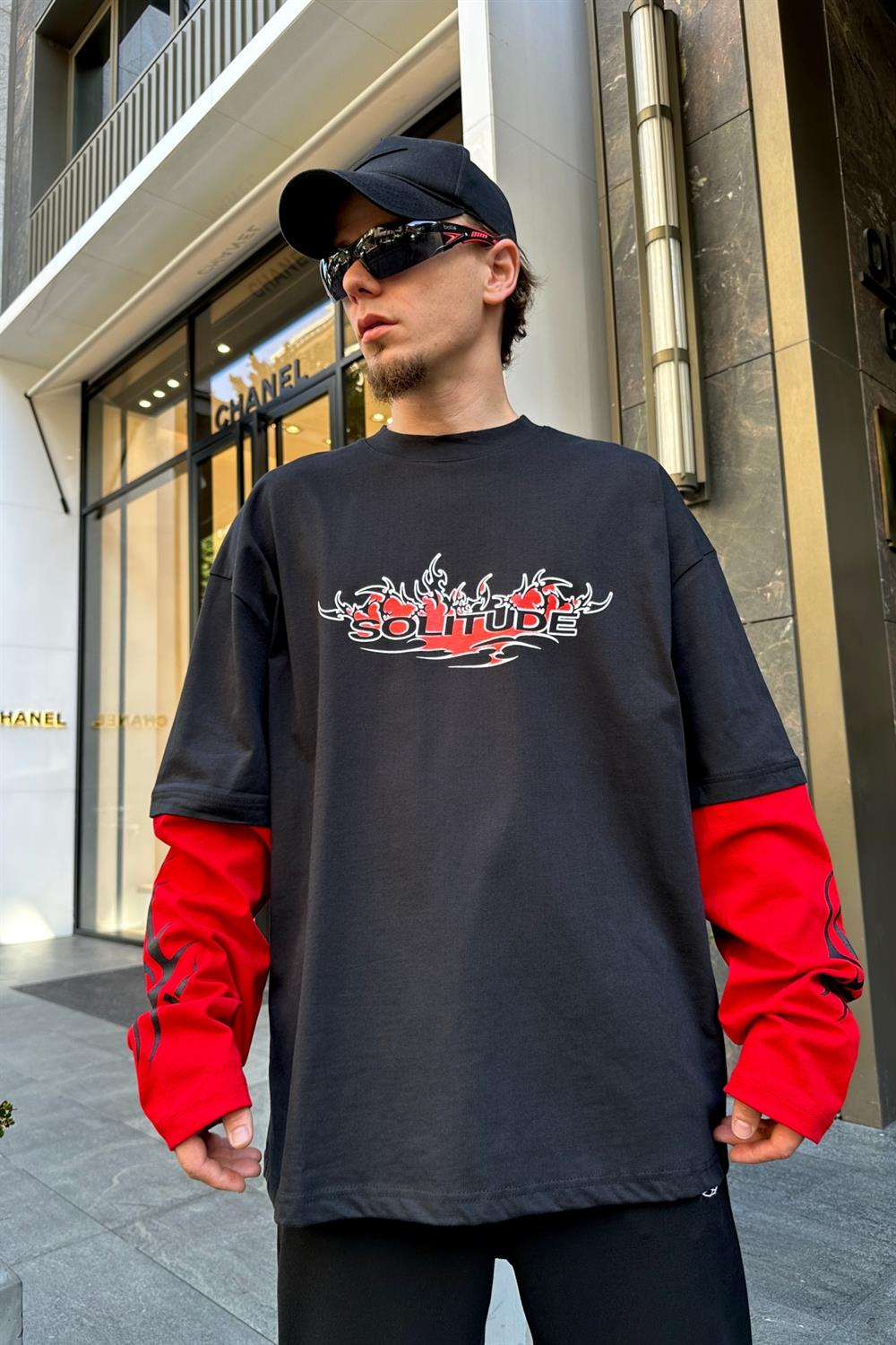 Solitude Baskılı Sleeved Sweatshirt SW867