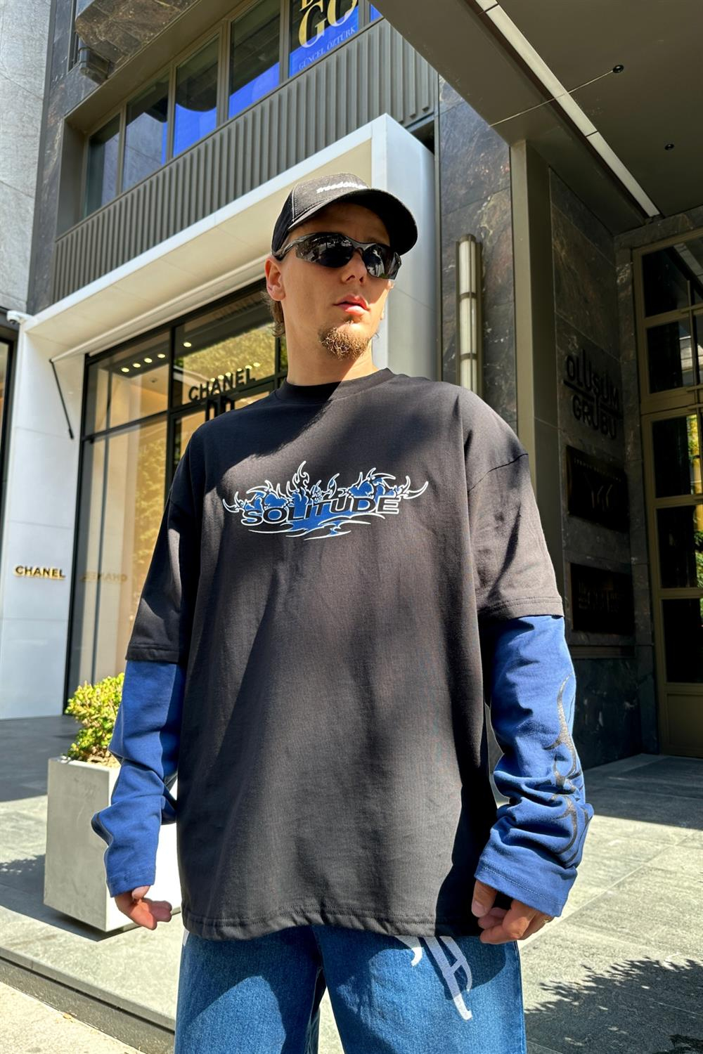 Solitude Baskılı Sleeved Sweatshirt SW869