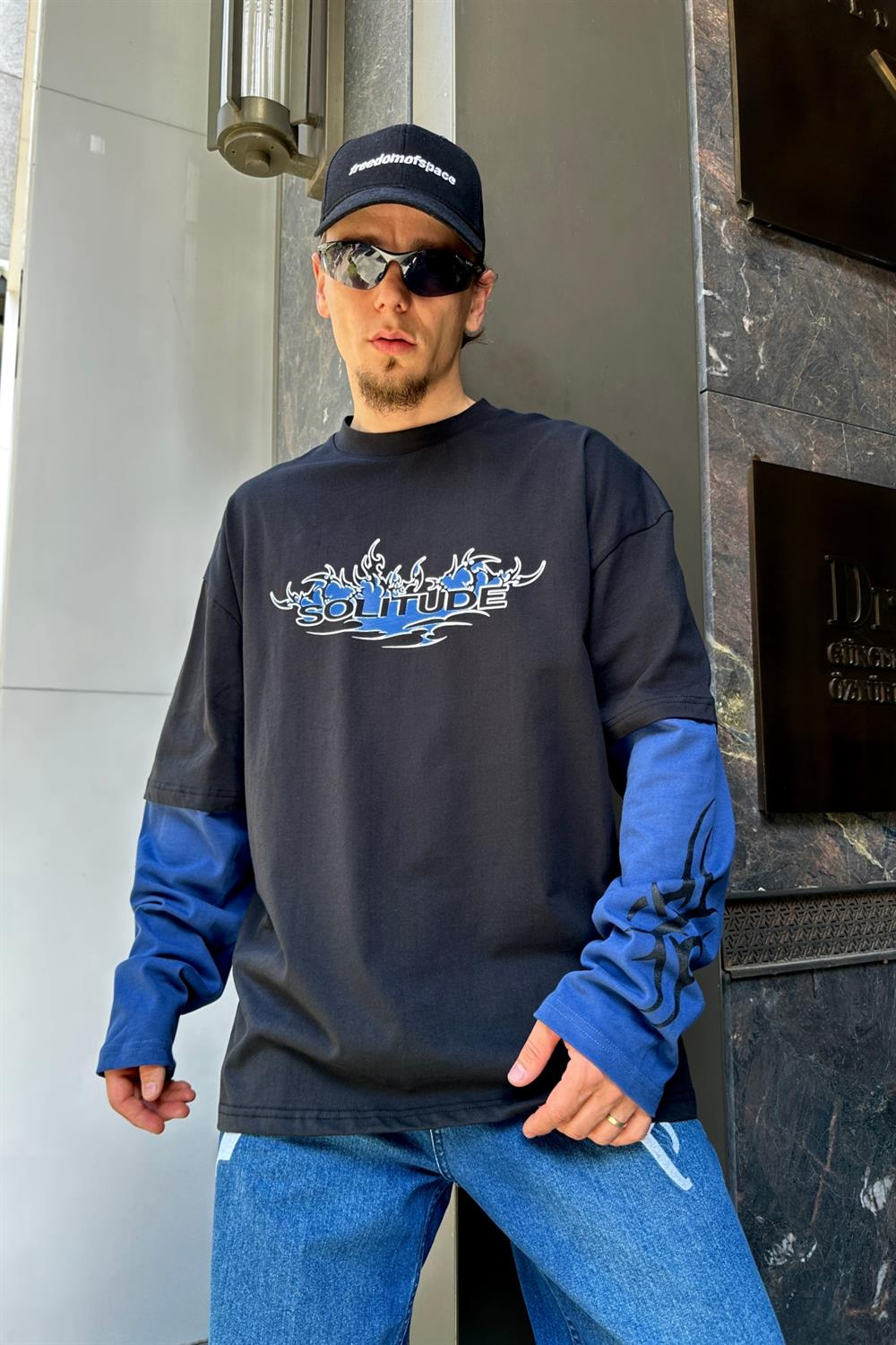 Solitude Baskılı Sleeved Sweatshirt SW869