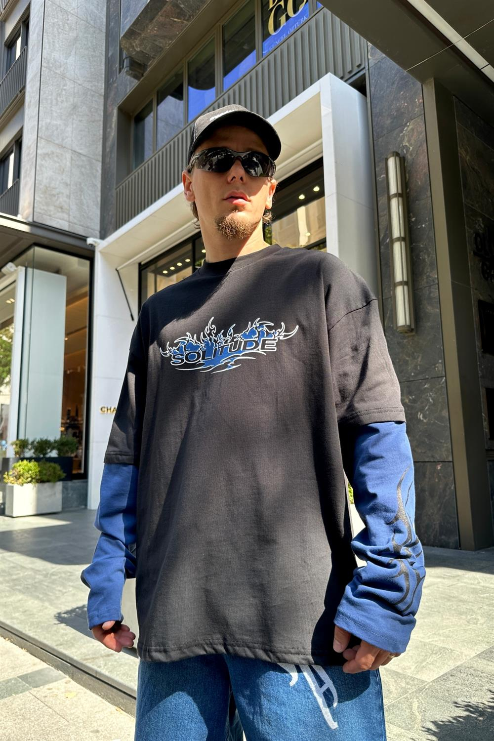 Solitude Baskılı Sleeved Sweatshirt SW869