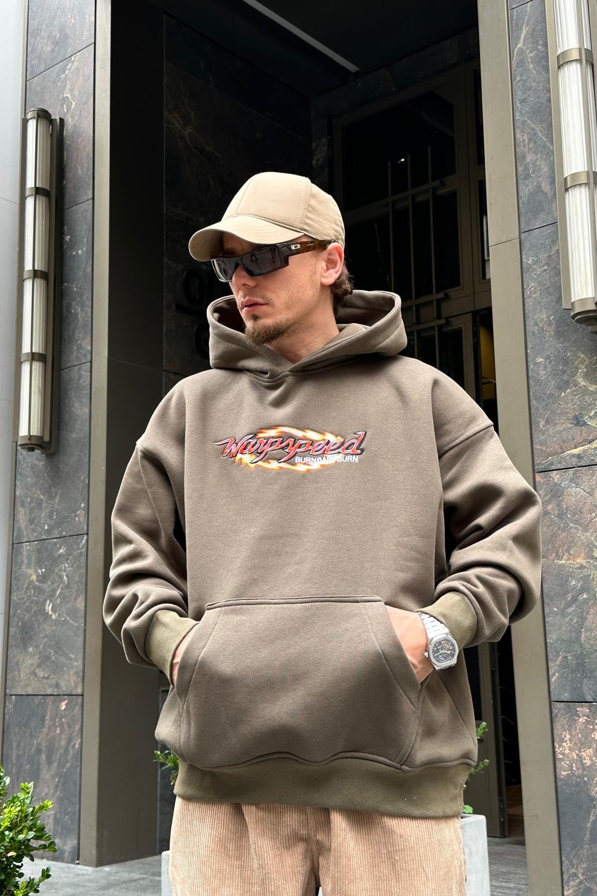 Speed Nakışlı Oversize Sweatshirt SW961