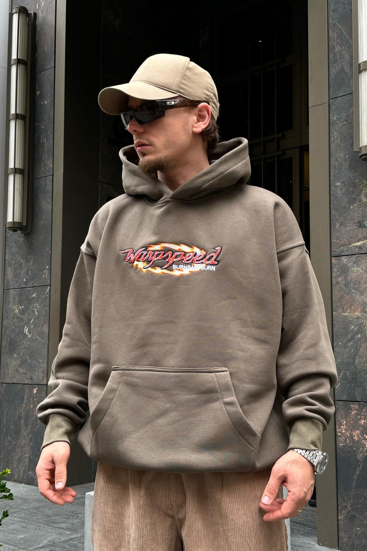 Speed Nakışlı Oversize Sweatshirt SW961