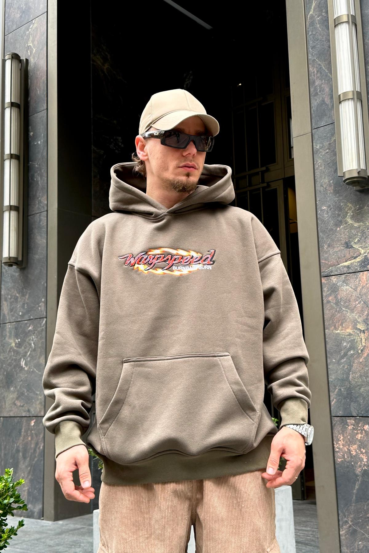 Speed Nakışlı Oversize Sweatshirt SW961