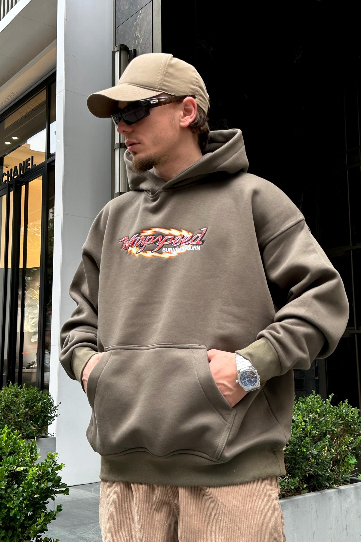 Speed Nakışlı Oversize Sweatshirt SW961