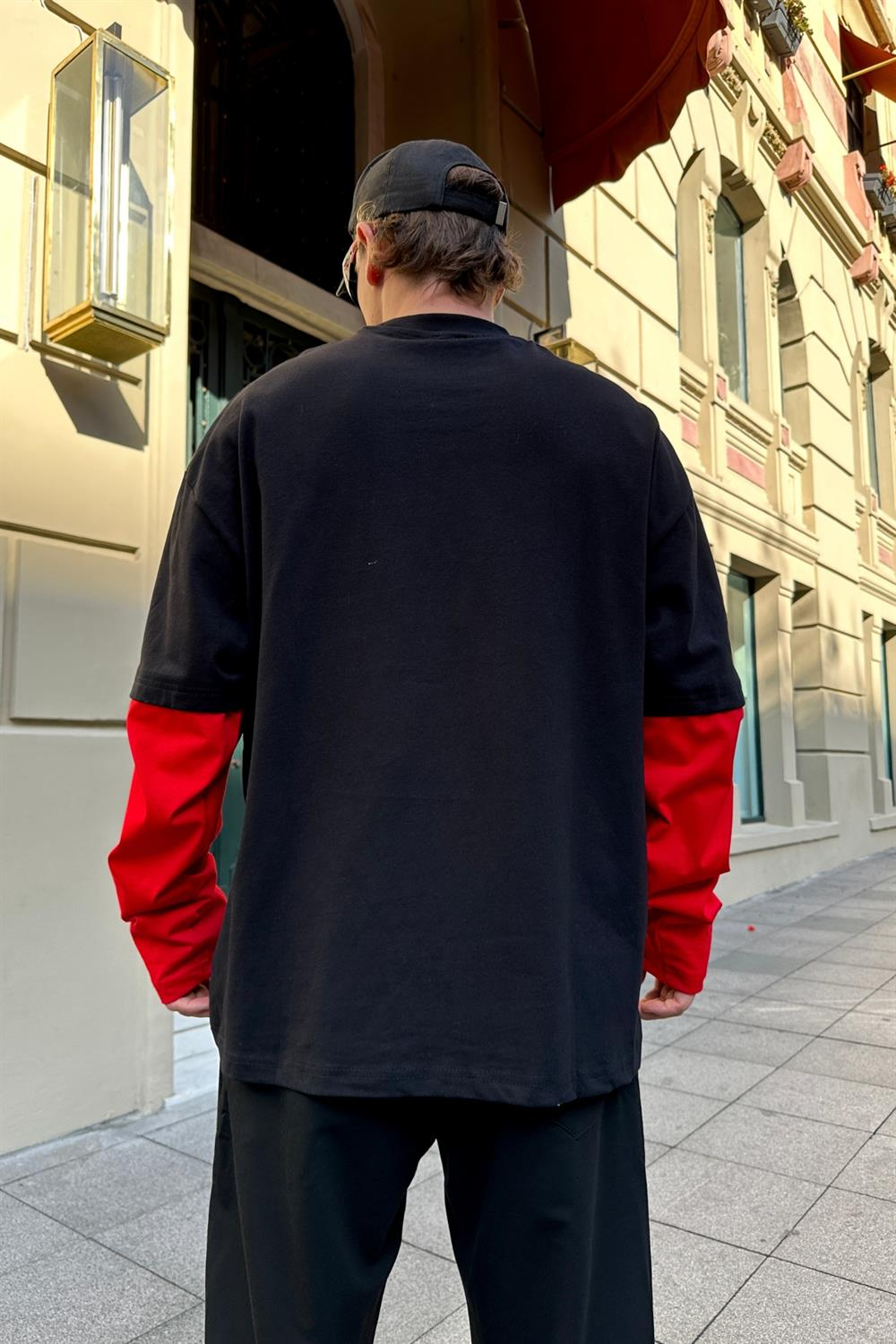 Spider Taş Baskılı Baskılı Sleeved Sweatshirt SW866