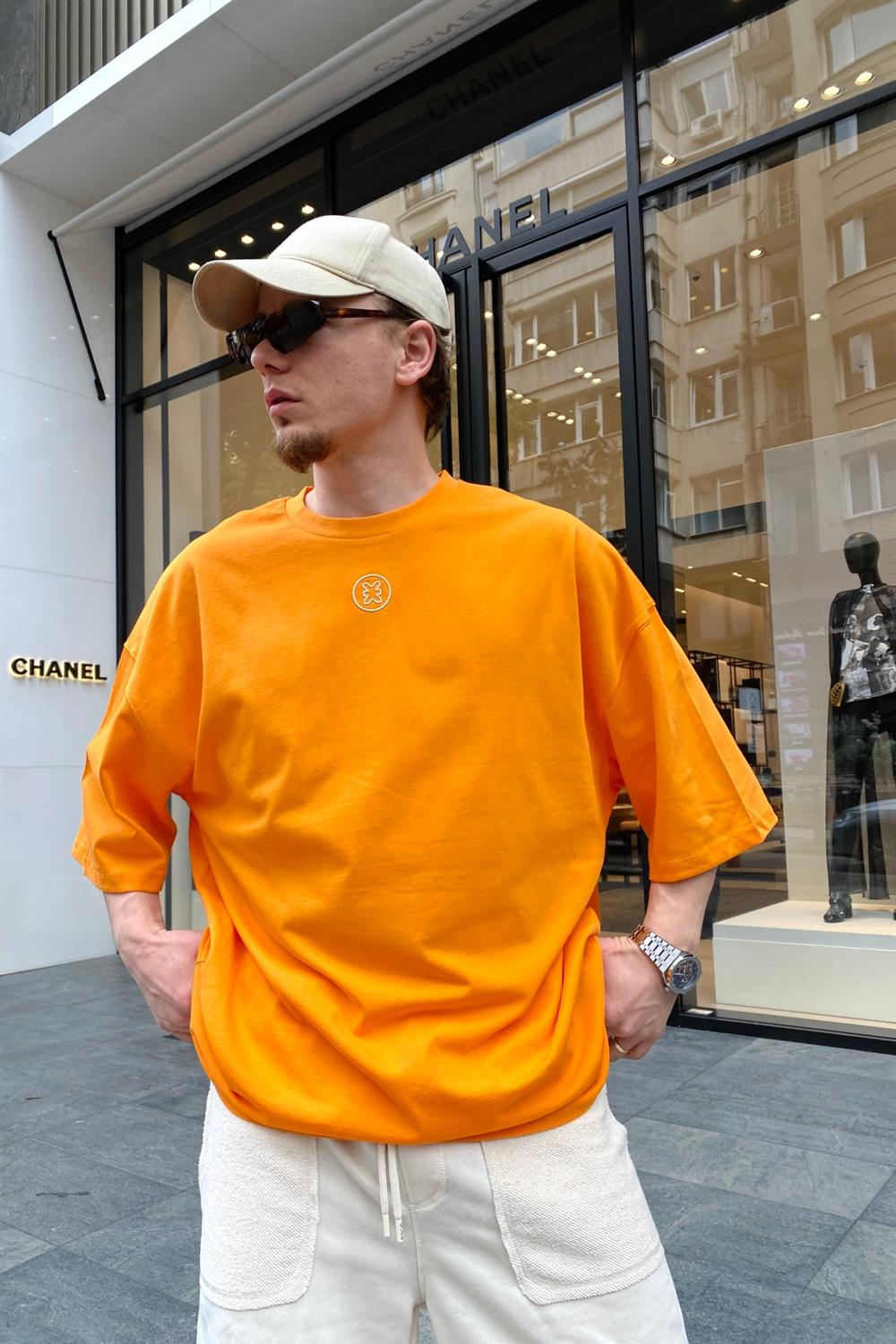 Statement Baskılı Oversize Tshirt T683